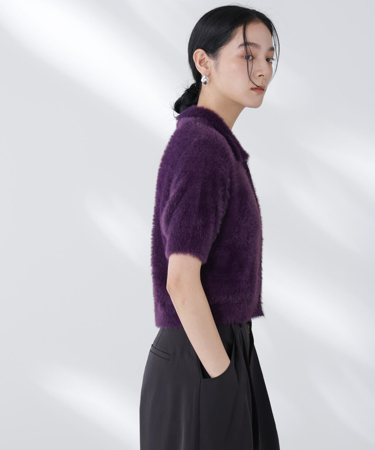 BAUM UND PFERDGARTEN/Furry Knit カーディガン 6715222056