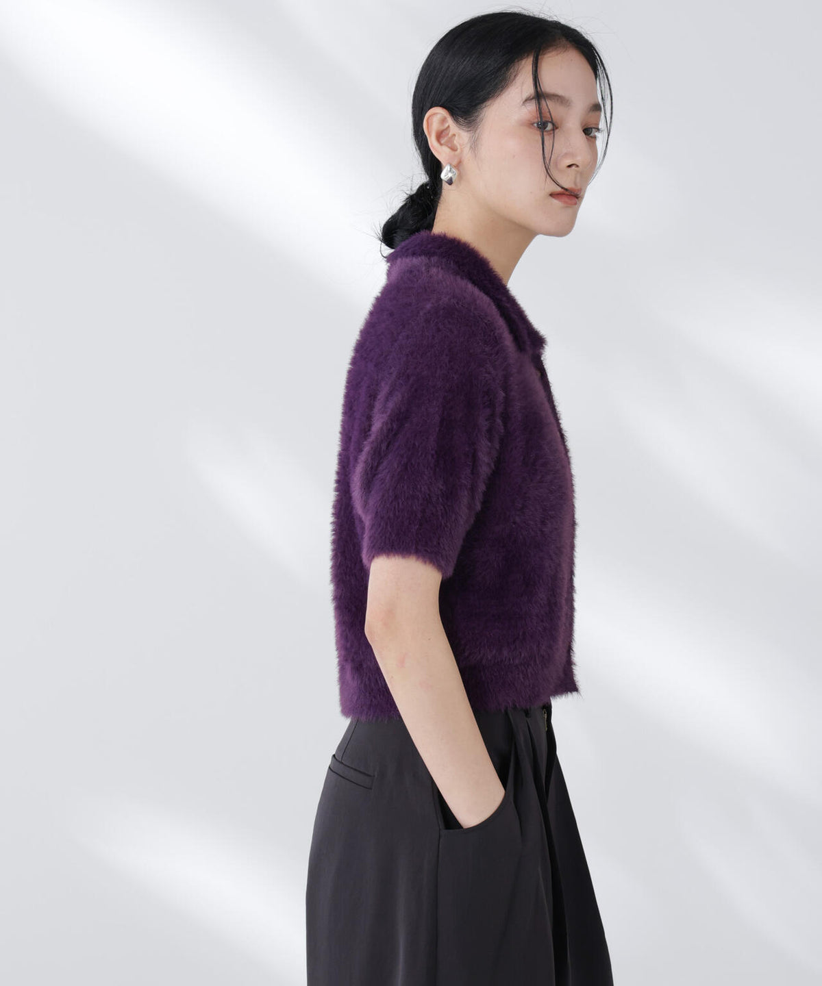 BAUM UND PFERDGARTEN/Furry Knit カーディガン 6715222056