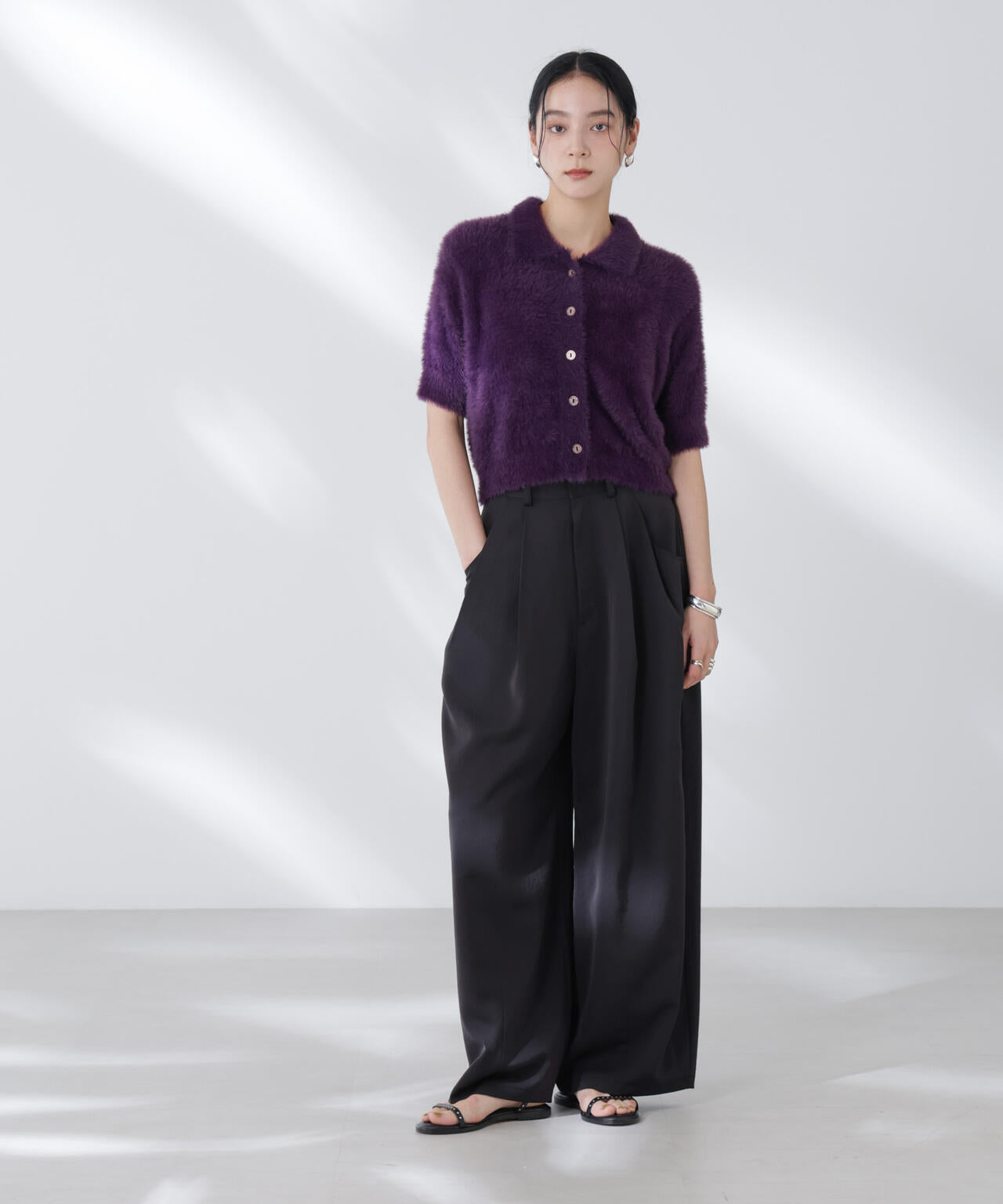 BAUM UND PFERDGARTEN/Furry Knit カーディガン 6715222056