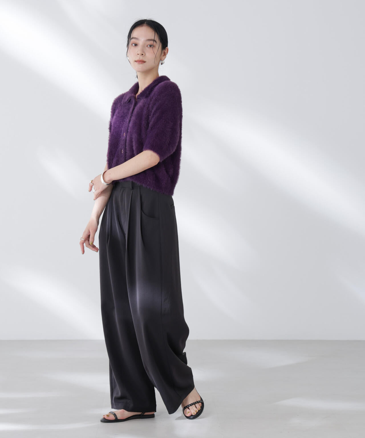 BAUM UND PFERDGARTEN/Furry Knit カーディガン 6715222056