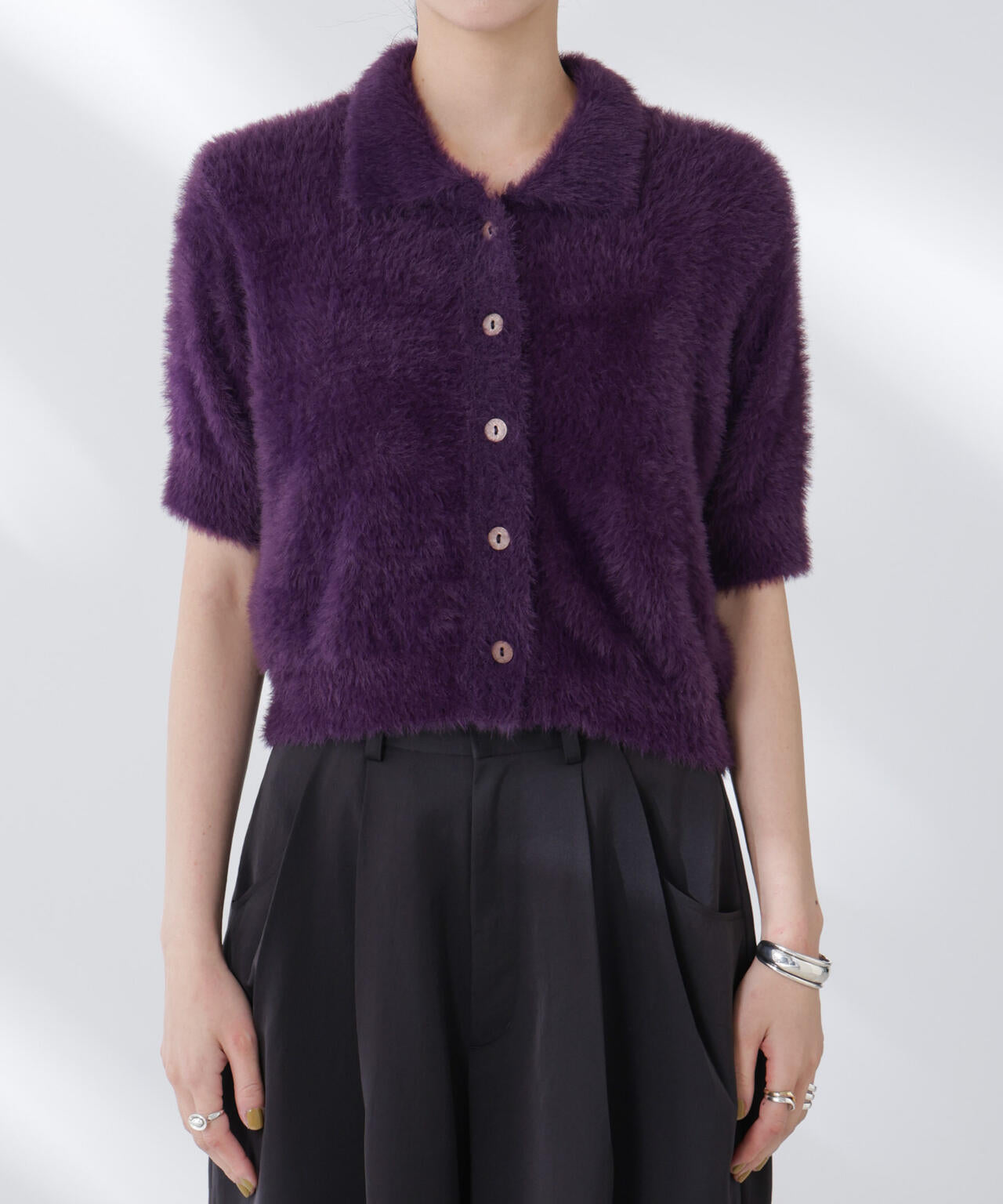 BAUM UND PFERDGARTEN/Furry Knit カーディガン 6715222056