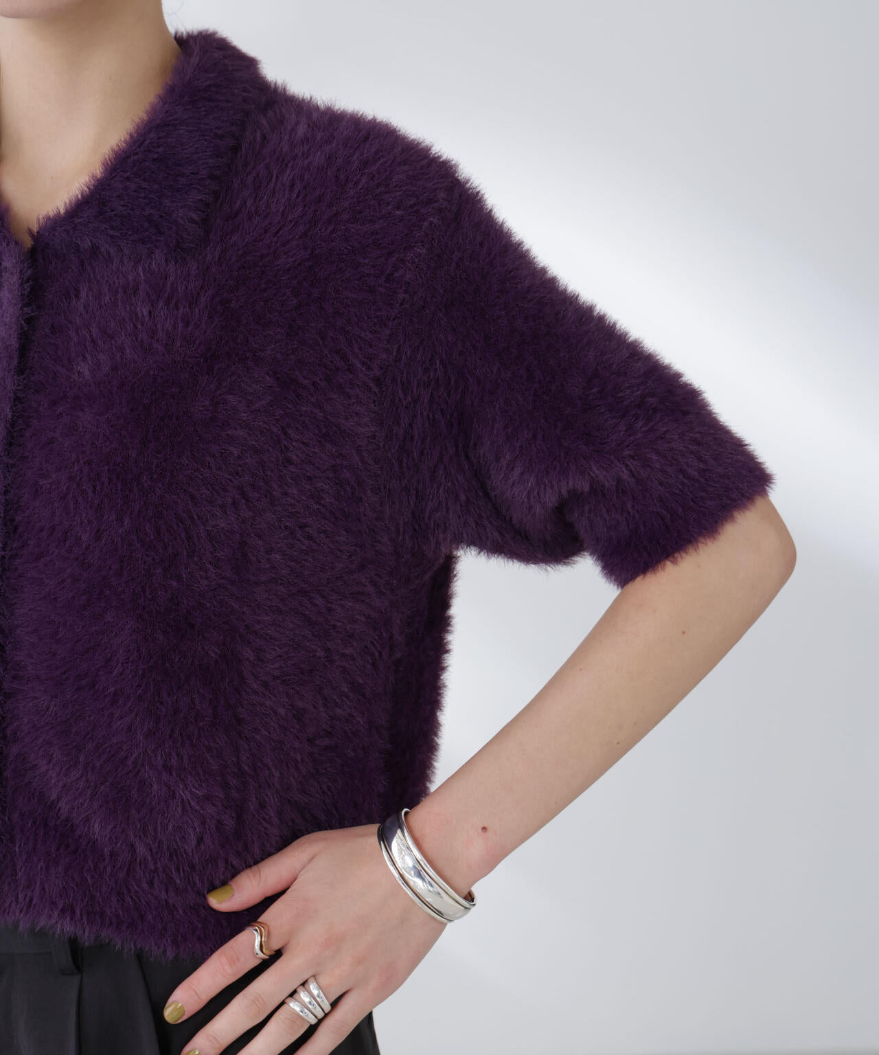 BAUM UND PFERDGARTEN/Furry Knit カーディガン 6715222056