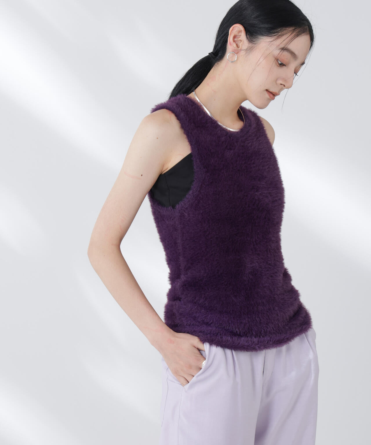 BAUM UND PFERDGARTEN/Furry Knit ベスト 6715222057