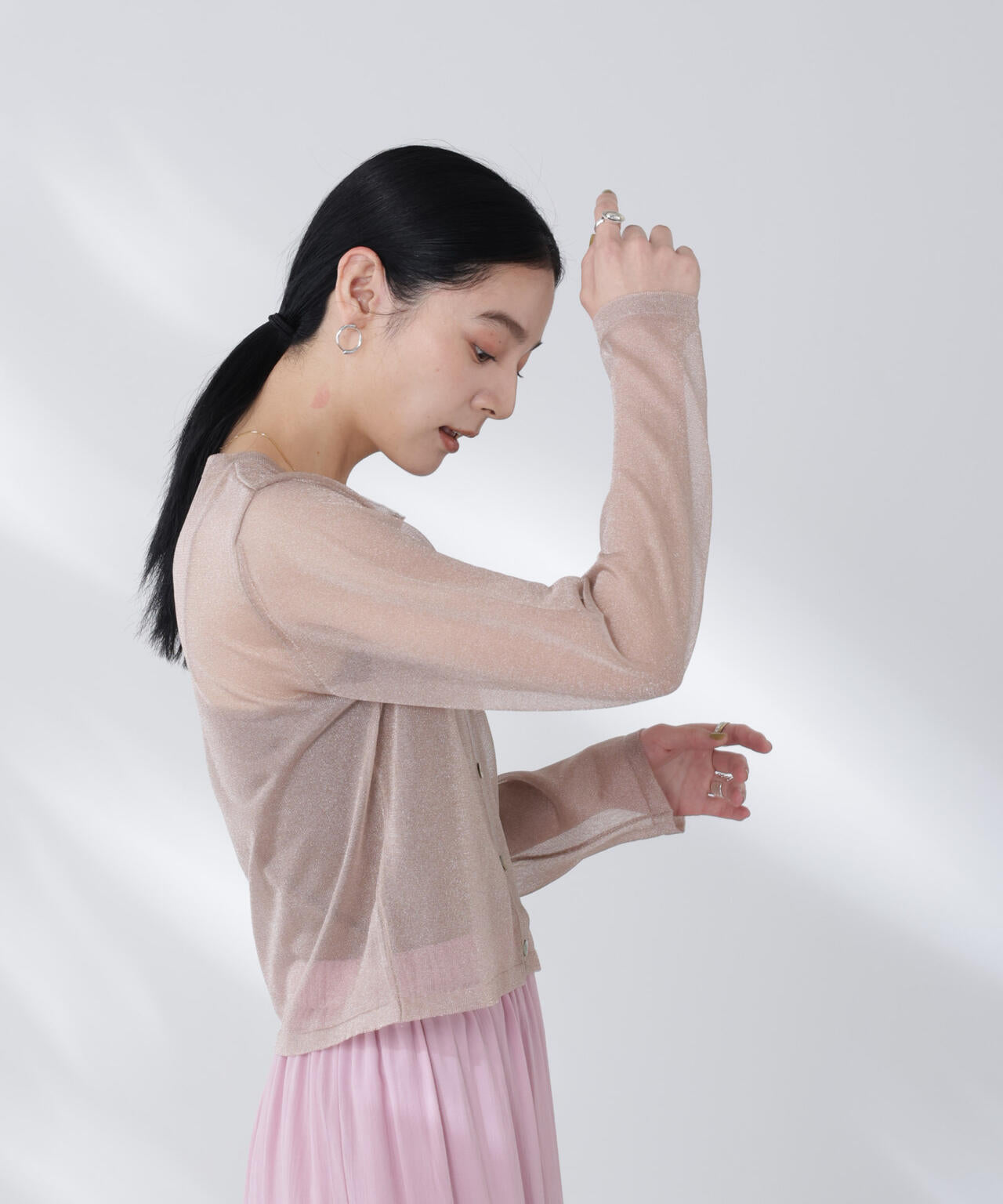 BAUM UND PFERDGARTEN/Glitter Knit カーディガン 6715222058