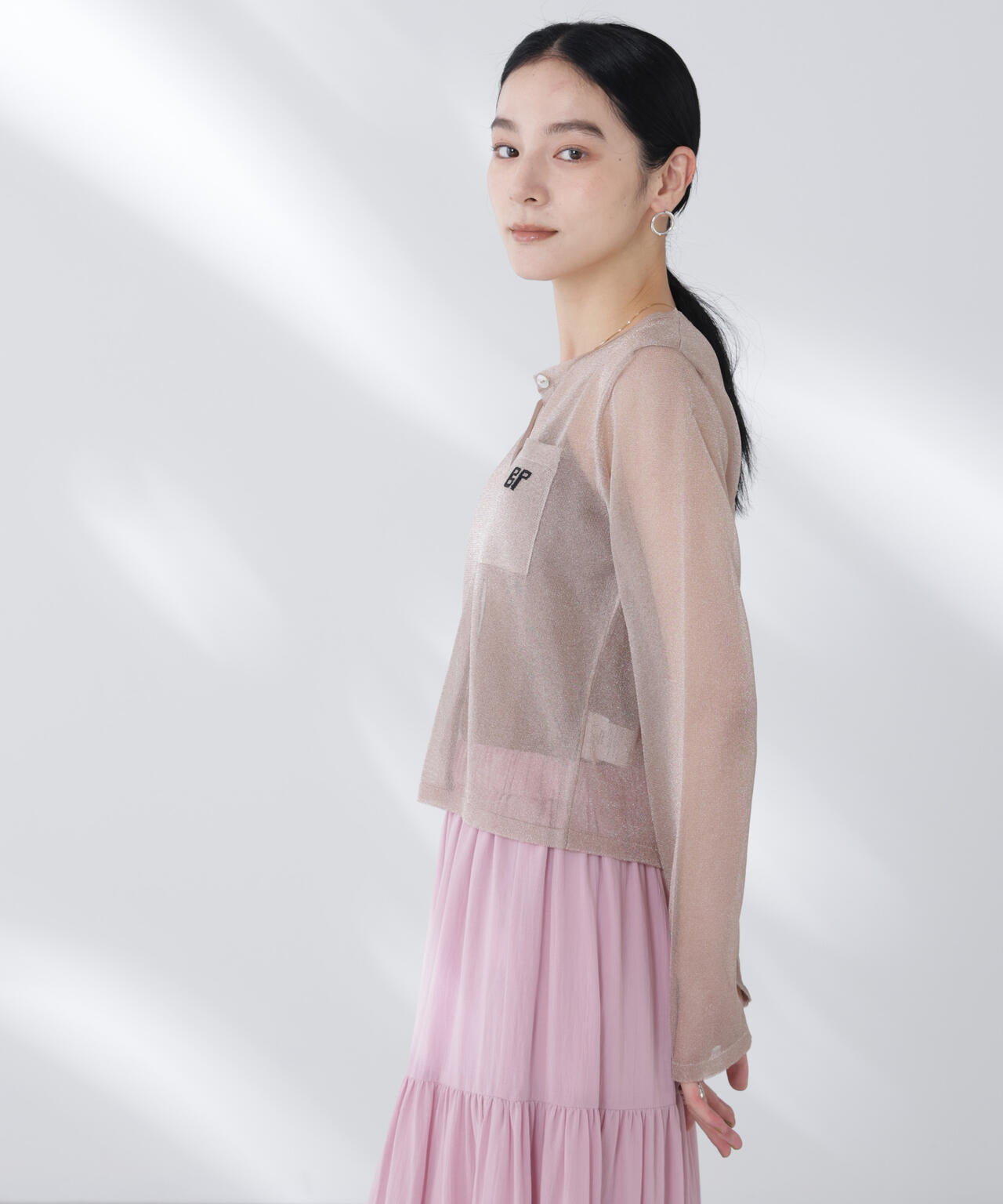 BAUM UND PFERDGARTEN/Glitter Knit カーディガン 6715222058