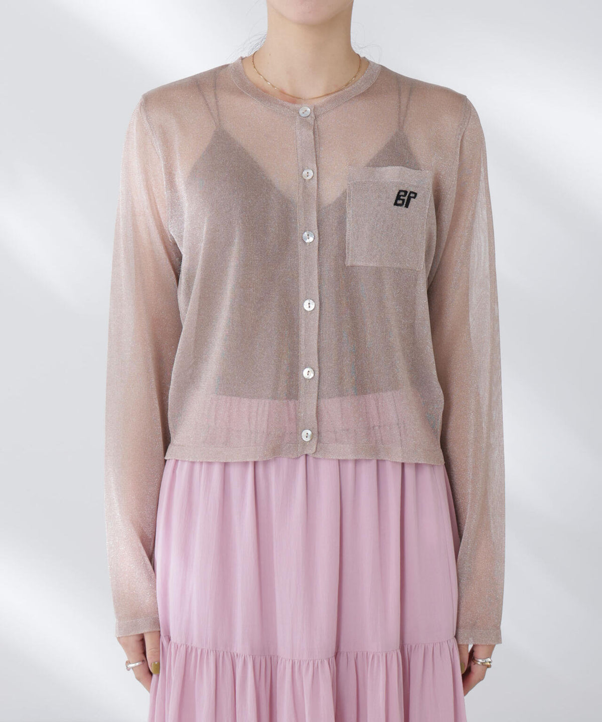BAUM UND PFERDGARTEN/Glitter Knit カーディガン 6715222058