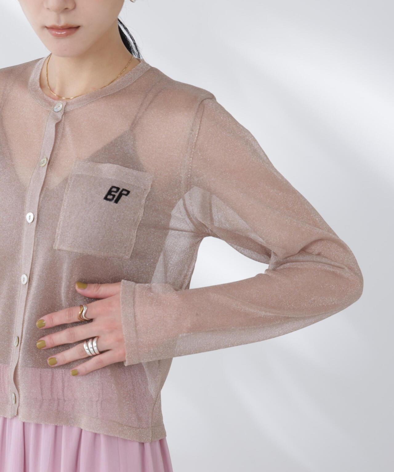 BAUM UND PFERDGARTEN/Glitter Knit カーディガン 6715222058