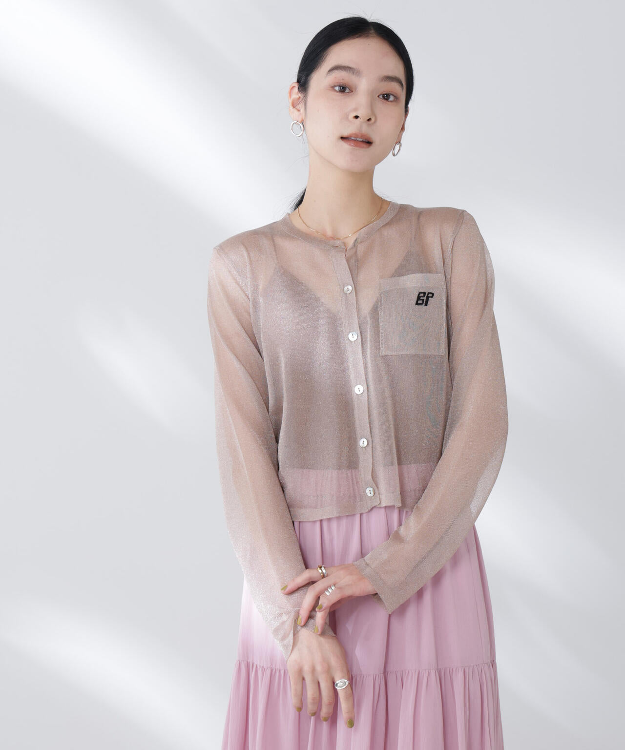 BAUM UND PFERDGARTEN/Glitter Knit カーディガン 6715222058