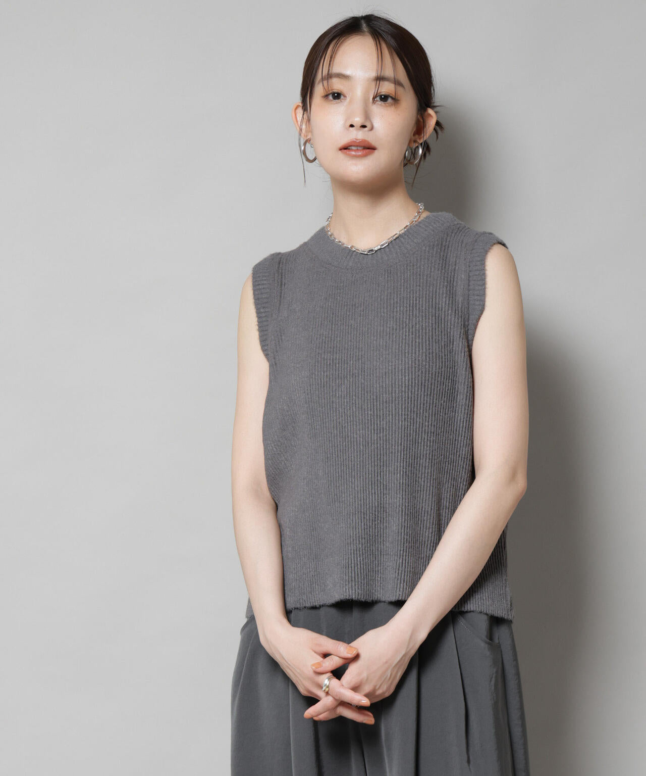 Gongdid Design/Knit pleated vest 6715222059