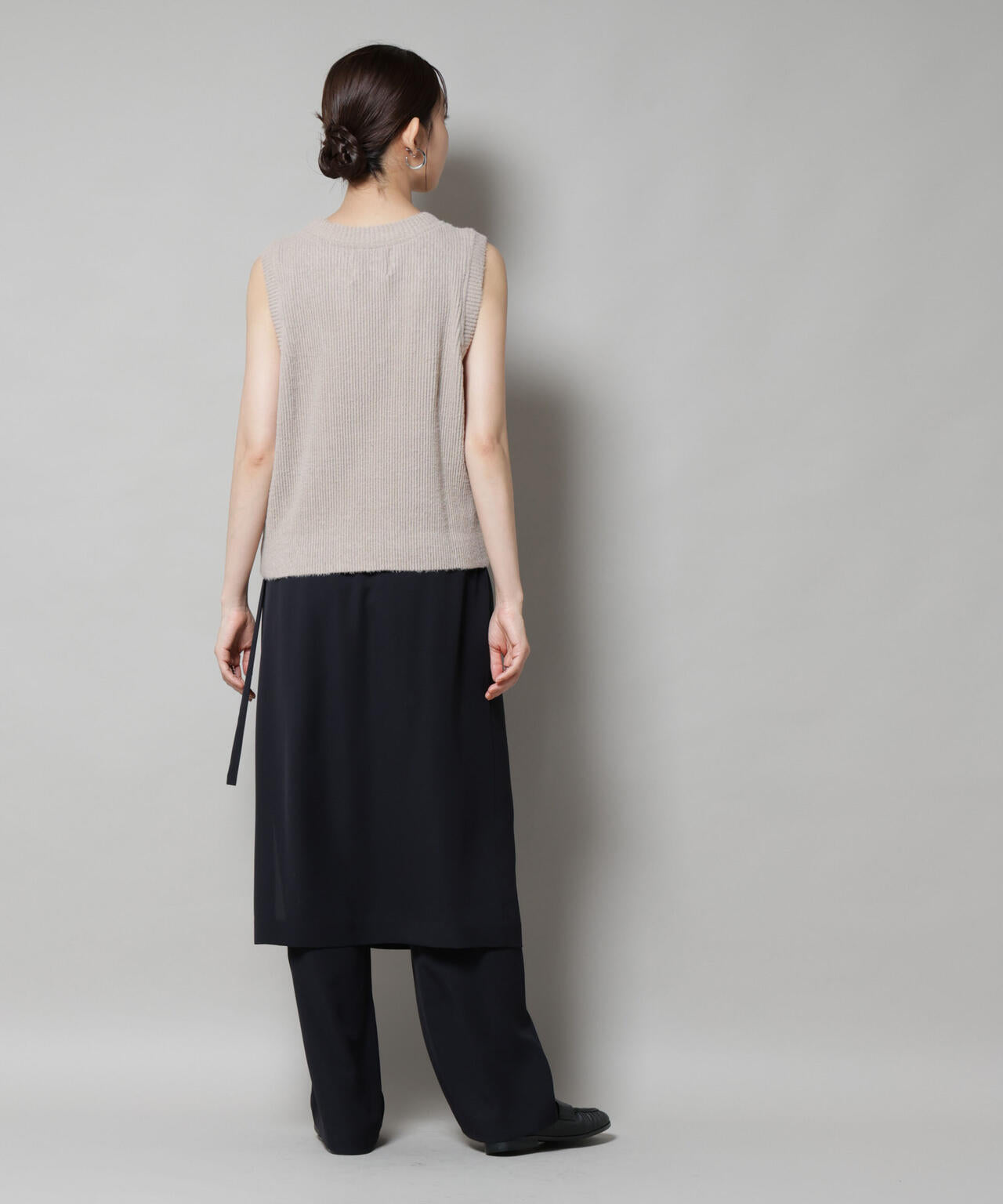 Gongdid Design/Knit pleated vest 6715222059