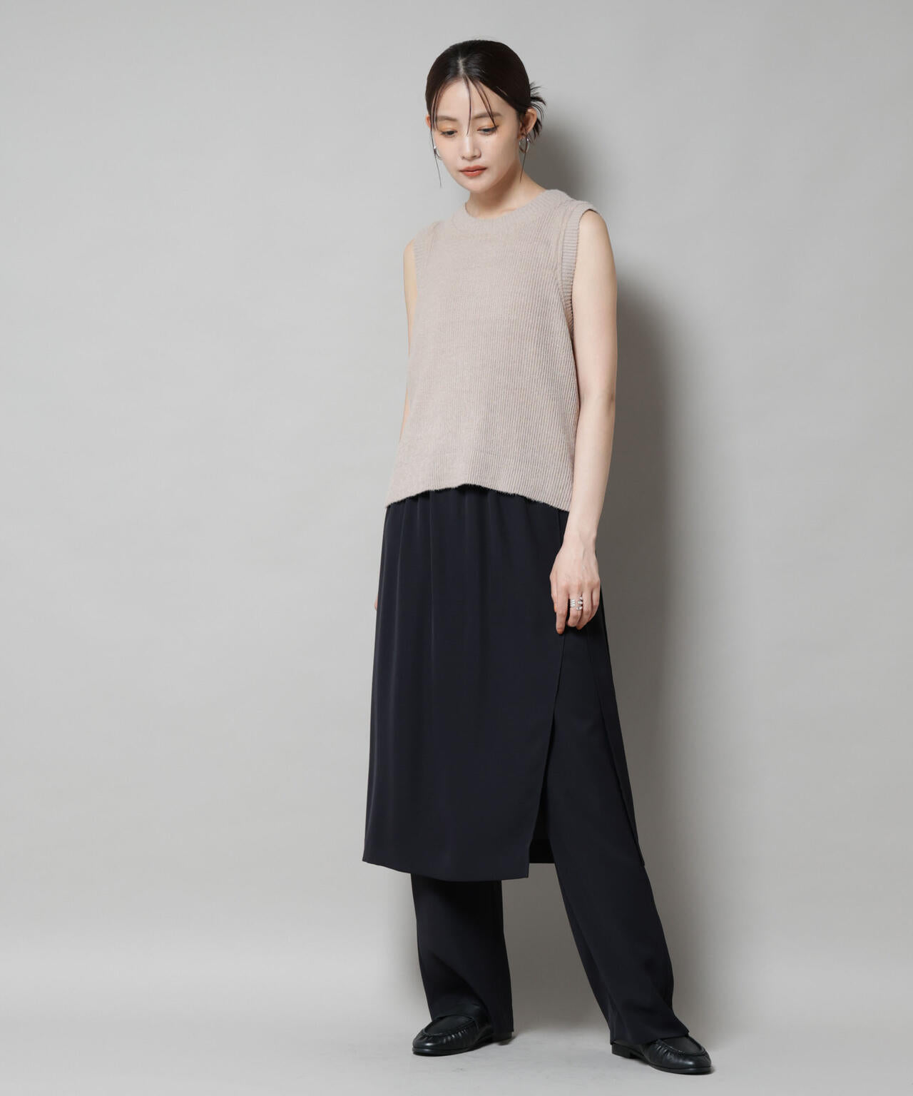 Gongdid Design/Knit pleated vest 6715222059
