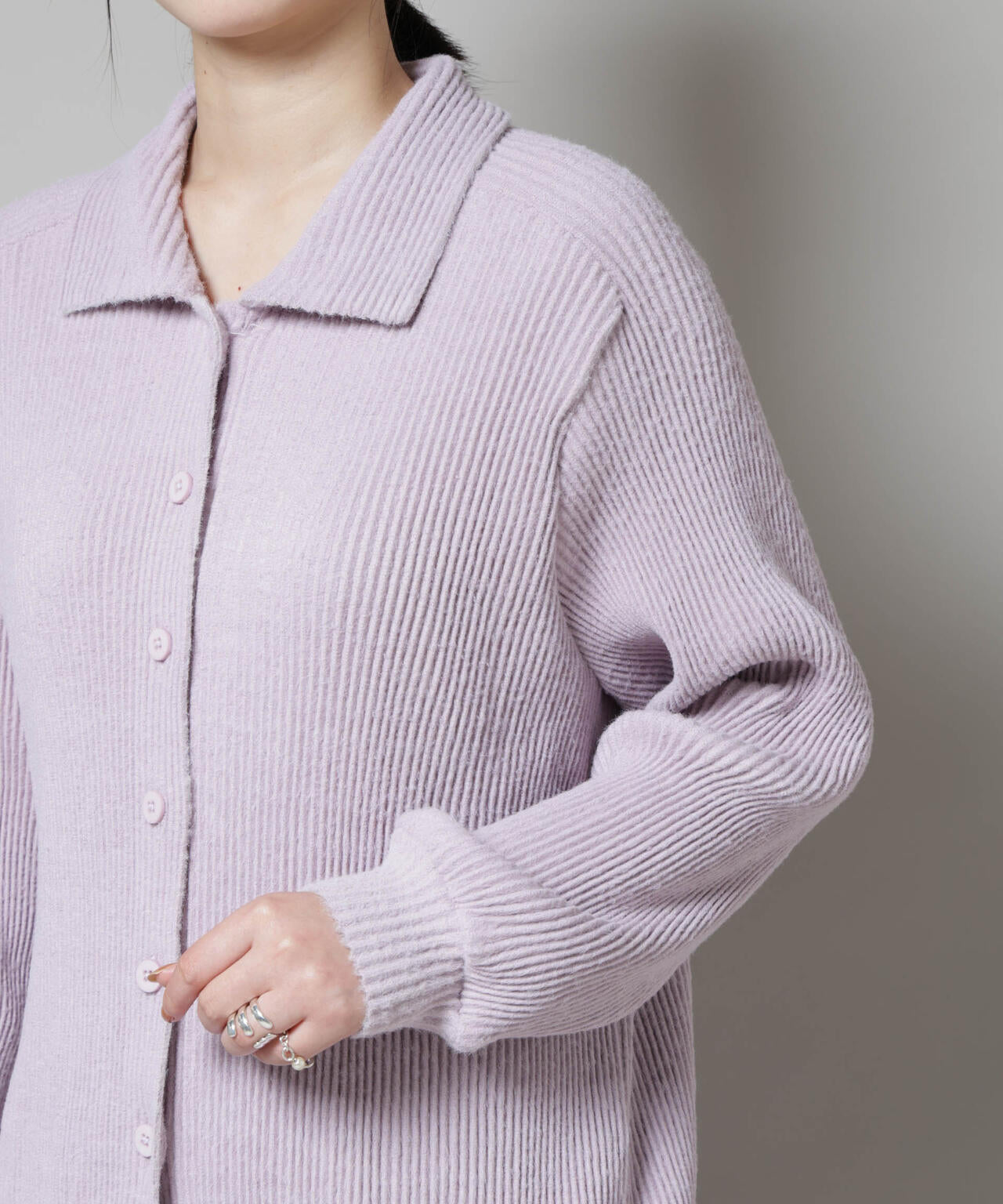 Gongdid Design/Knit pleated cardigan 6715222060
