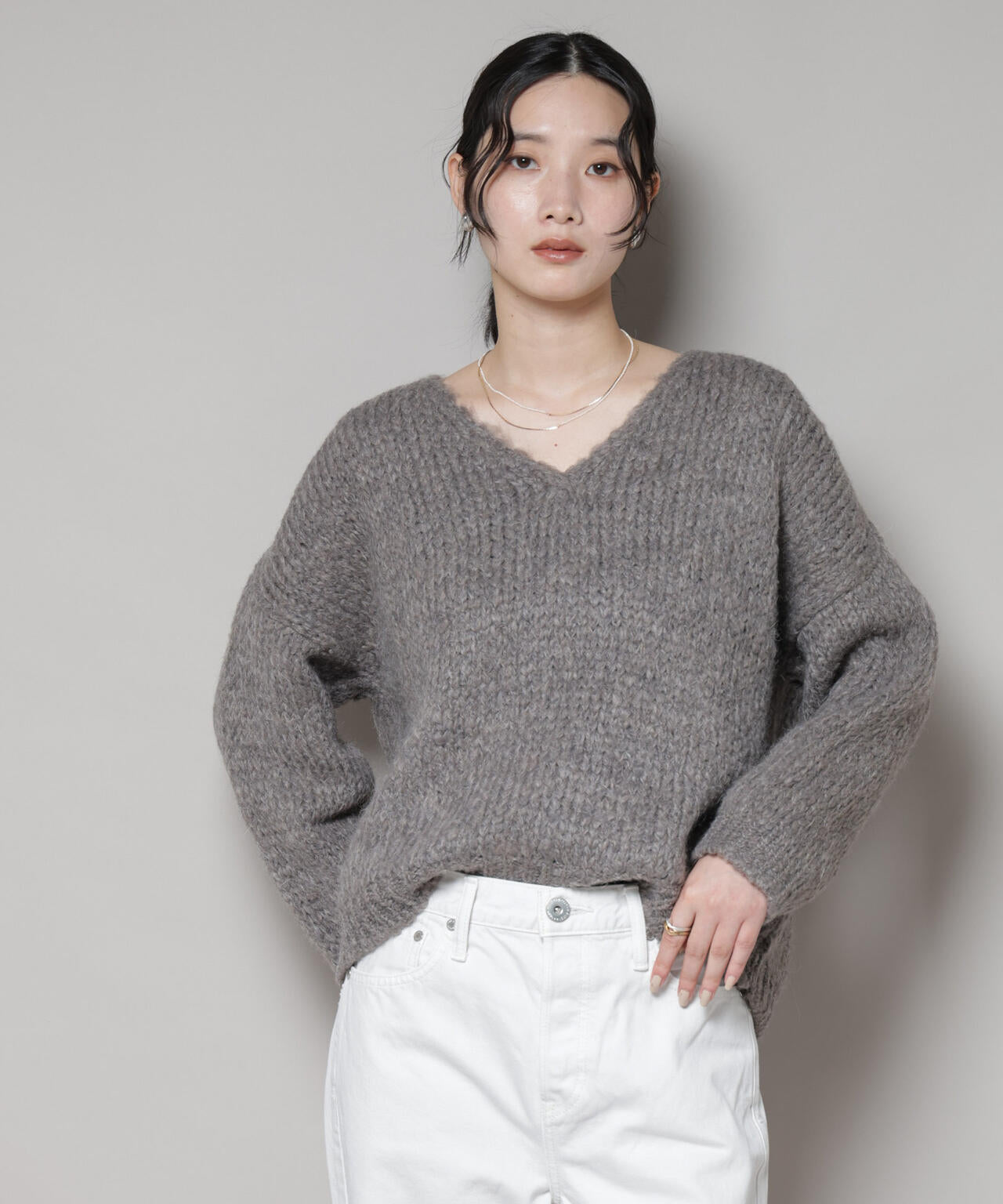TRICOTS JEAN MARC/Vネックプルオーバー 6715222062