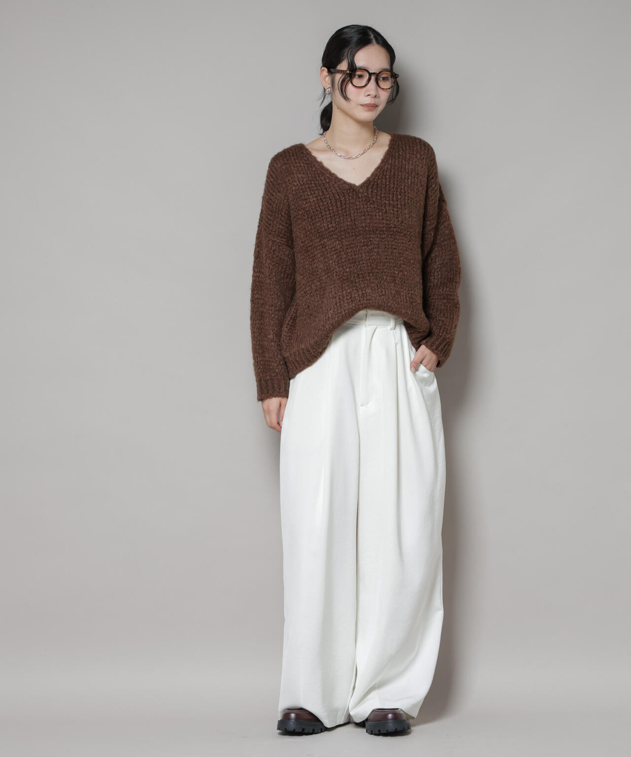 TRICOTS JEAN MARC/Vネックプルオーバー 6715222062