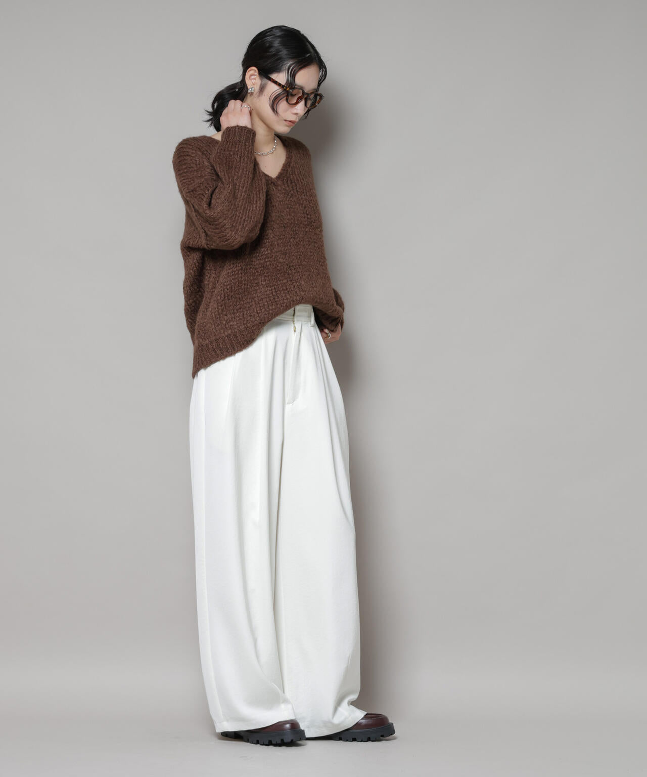TRICOTS JEAN MARC/Vネックプルオーバー 6715222062