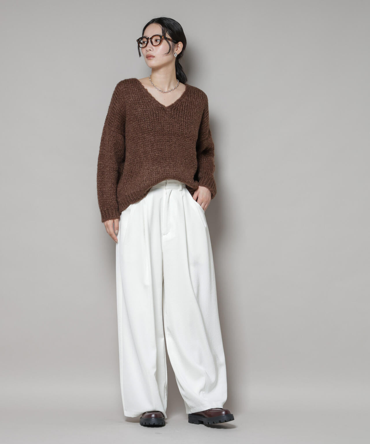 TRICOTS JEAN MARC/Vネックプルオーバー 6715222062