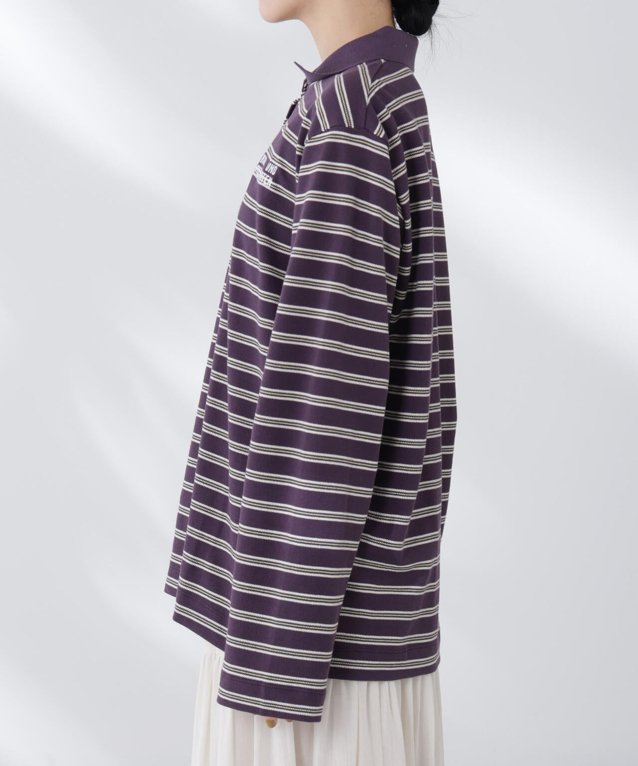 BAUM UND PFERDGARTEN/Cotton Pique 長袖ポロシャツ 6715223036