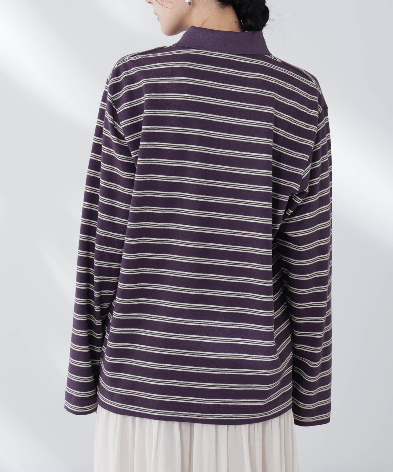 BAUM UND PFERDGARTEN/Cotton Pique 長袖ポロシャツ 6715223036