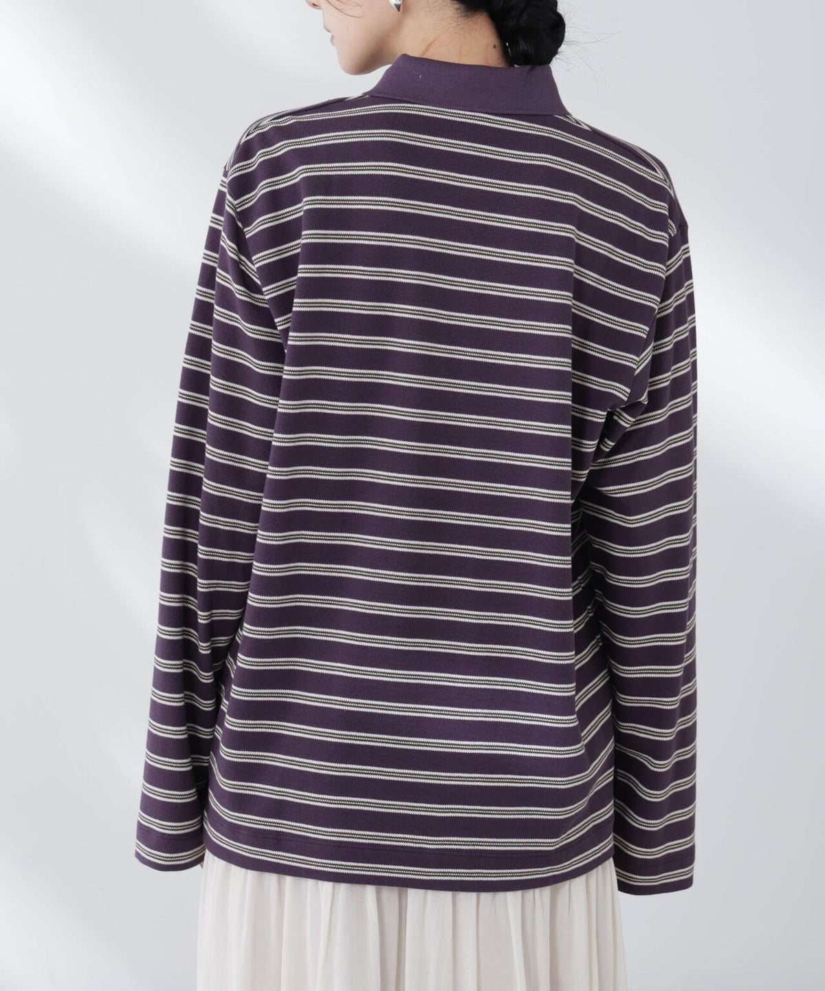 BAUM UND PFERDGARTEN/Cotton Pique 長袖ポロシャツ 6715223036