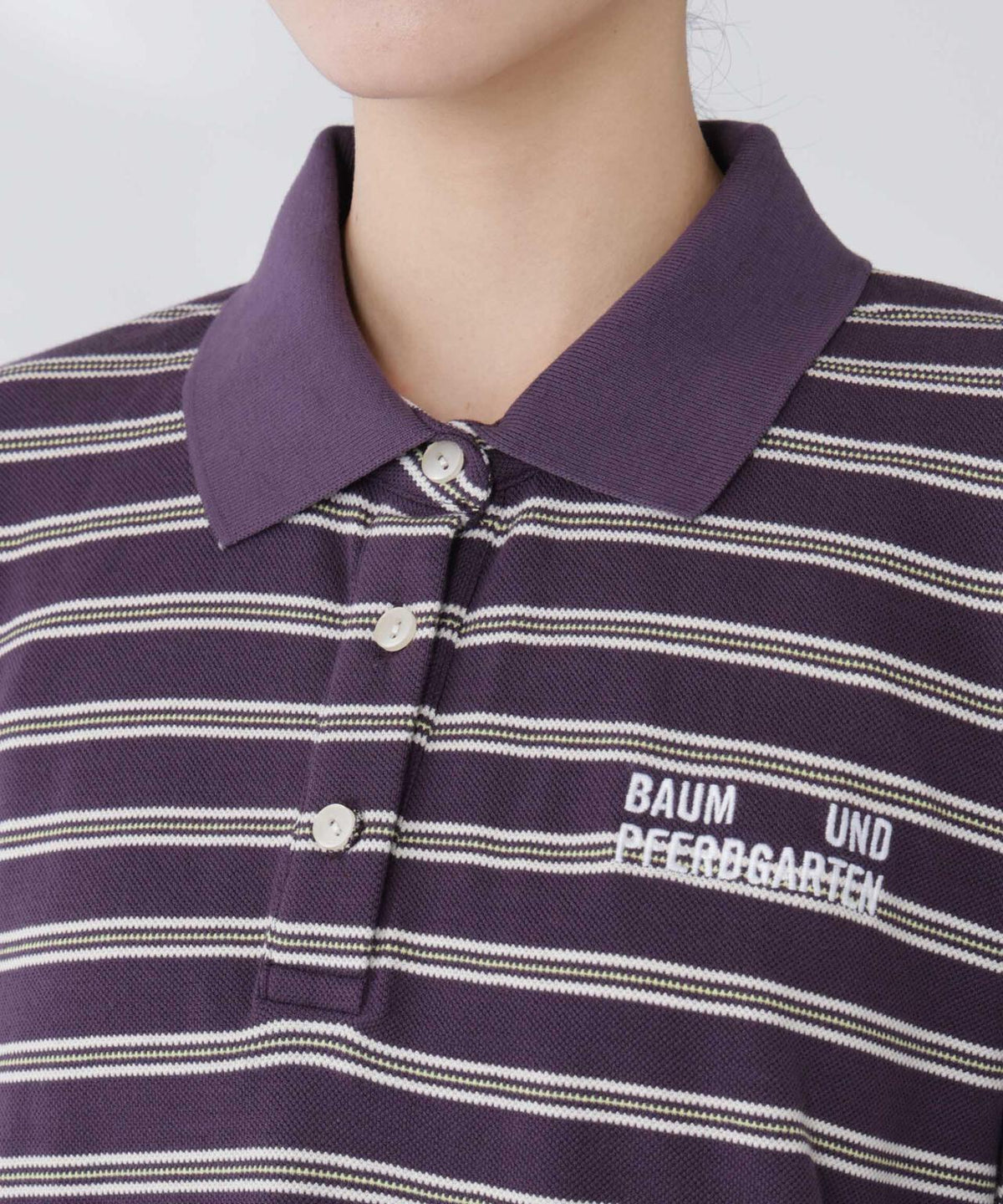 BAUM UND PFERDGARTEN/Cotton Pique 長袖ポロシャツ 6715223036