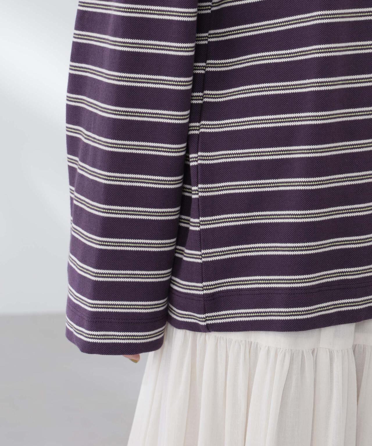 BAUM UND PFERDGARTEN/Cotton Pique 長袖ポロシャツ 6715223036