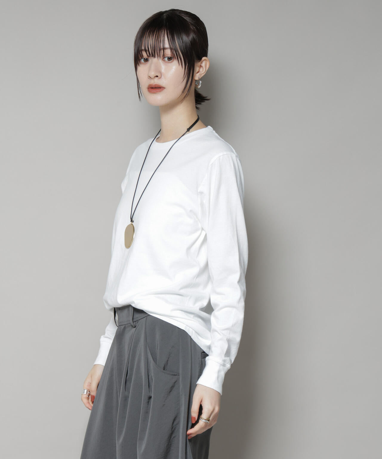 Hanes/2P Japan Fit クルーネックロングスリーブTシャツ 6715223046
