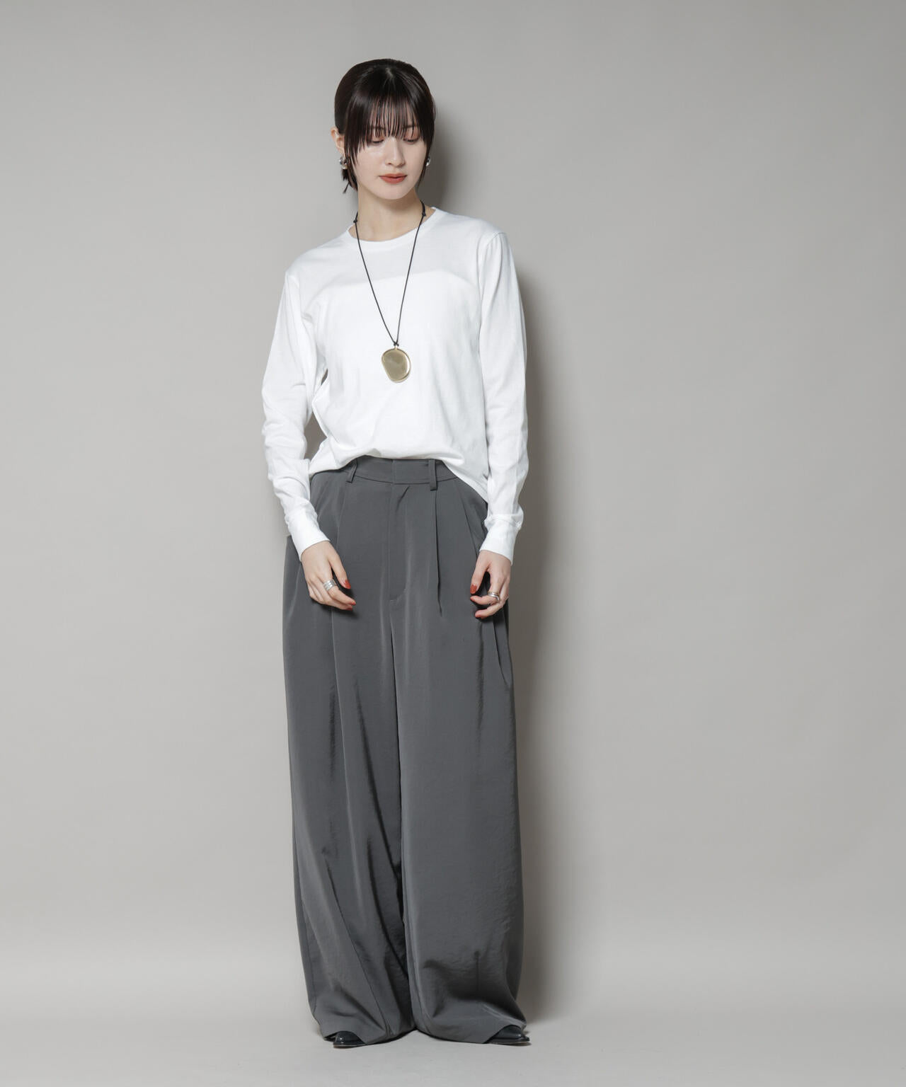 Hanes/2P Japan Fit クルーネックロングスリーブTシャツ 6715223046
