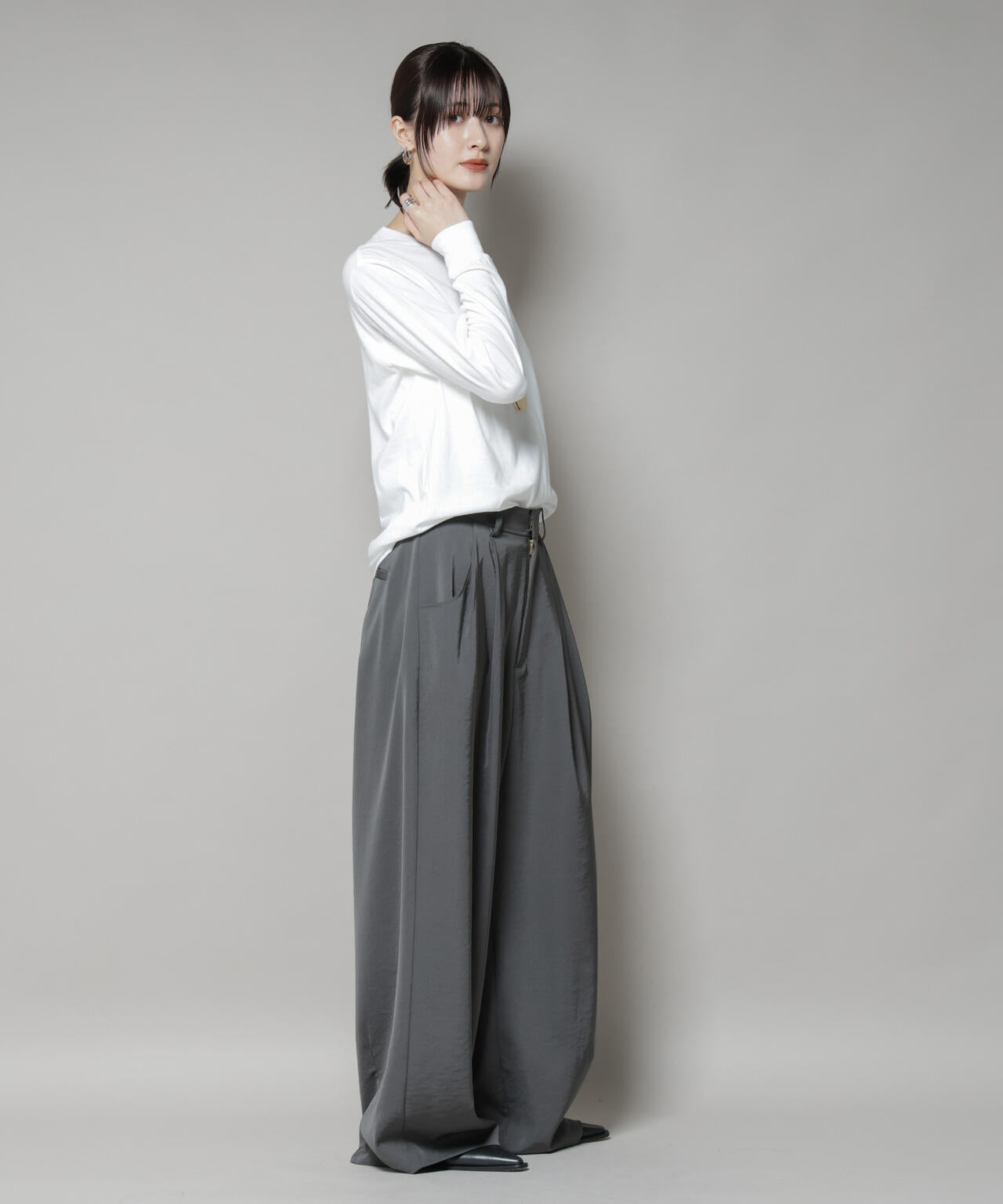 Hanes/2P Japan Fit クルーネックロングスリーブTシャツ 6715223046