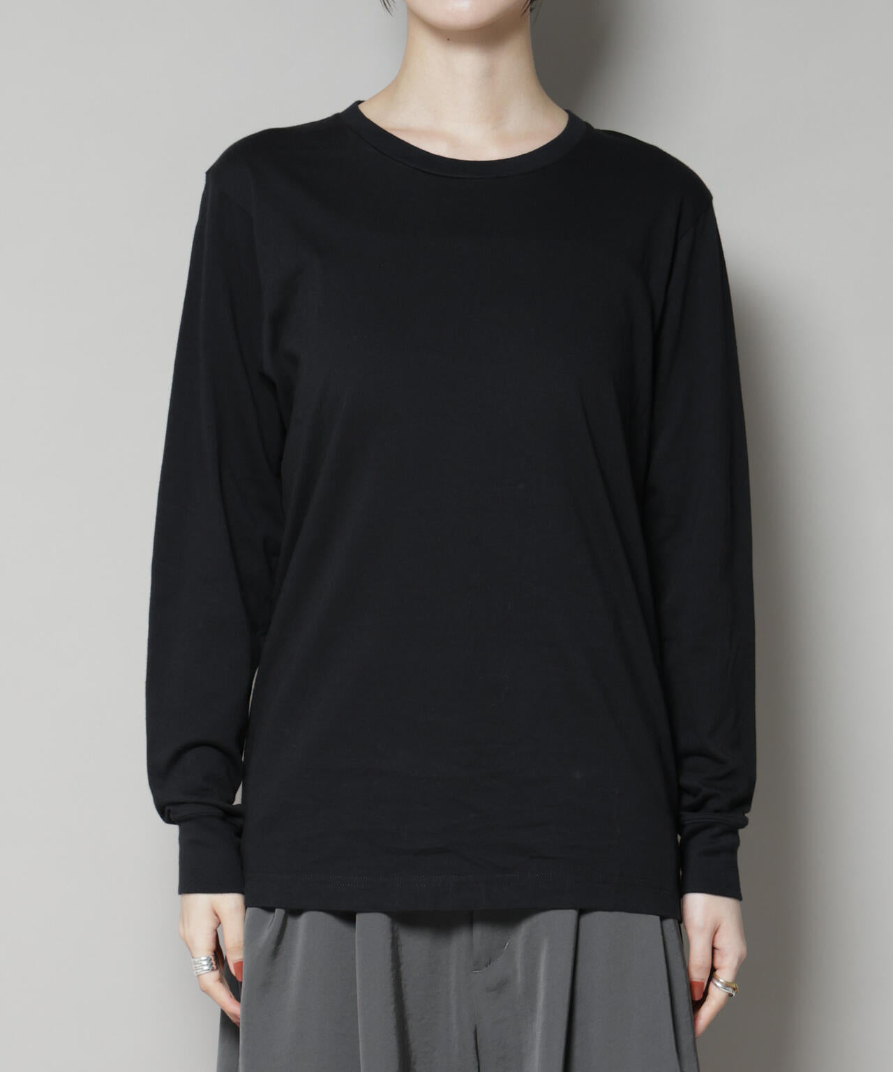 Hanes/2P Japan Fit クルーネックロングスリーブTシャツ 6715223046