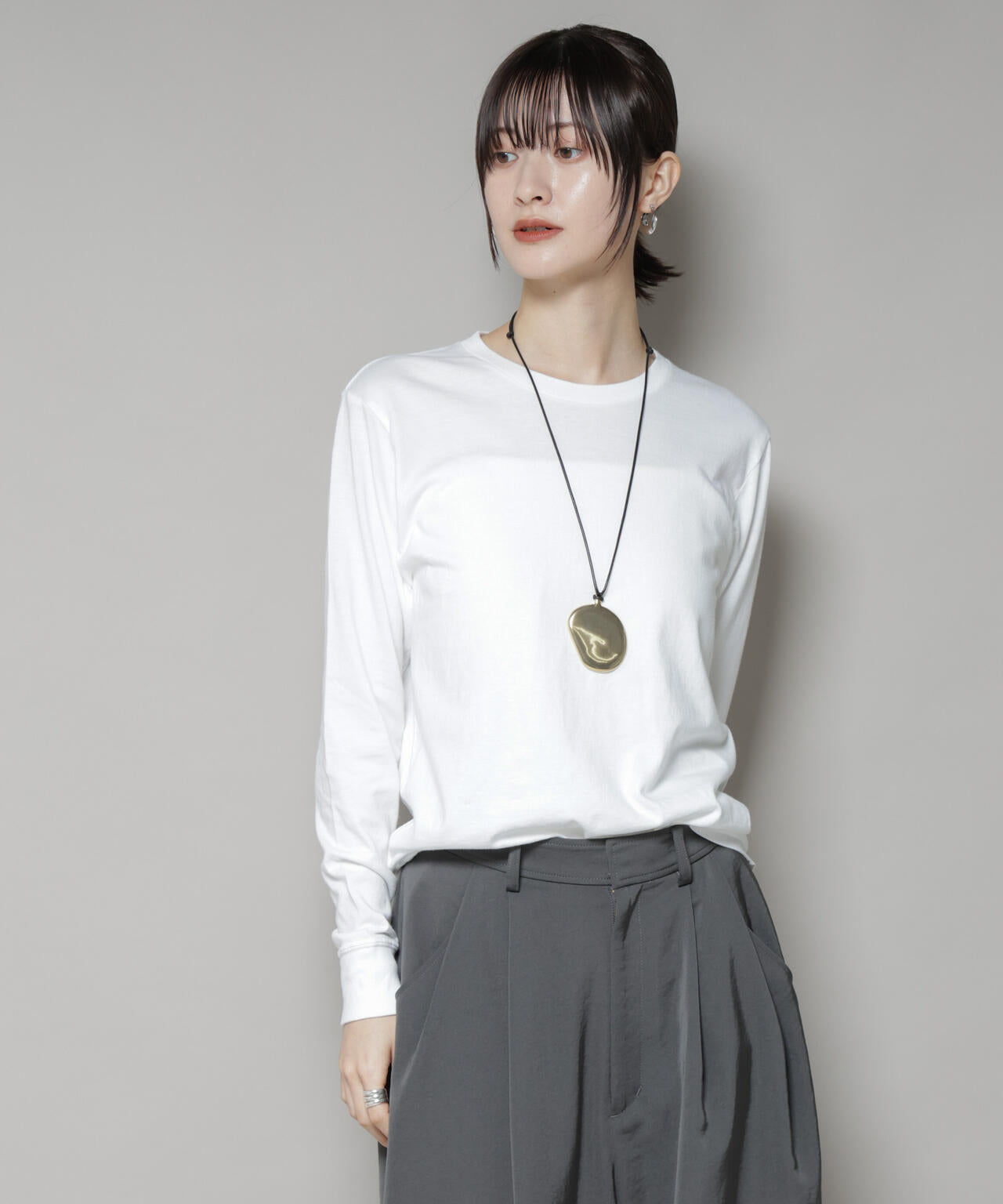 Hanes/2P Japan Fit クルーネックロングスリーブTシャツ 6715223046
