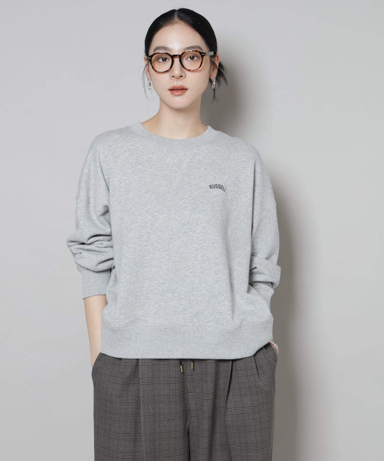 RUSSELL ATHLETIC/別注 Mini Logo Crewneck Sweat 6715223053