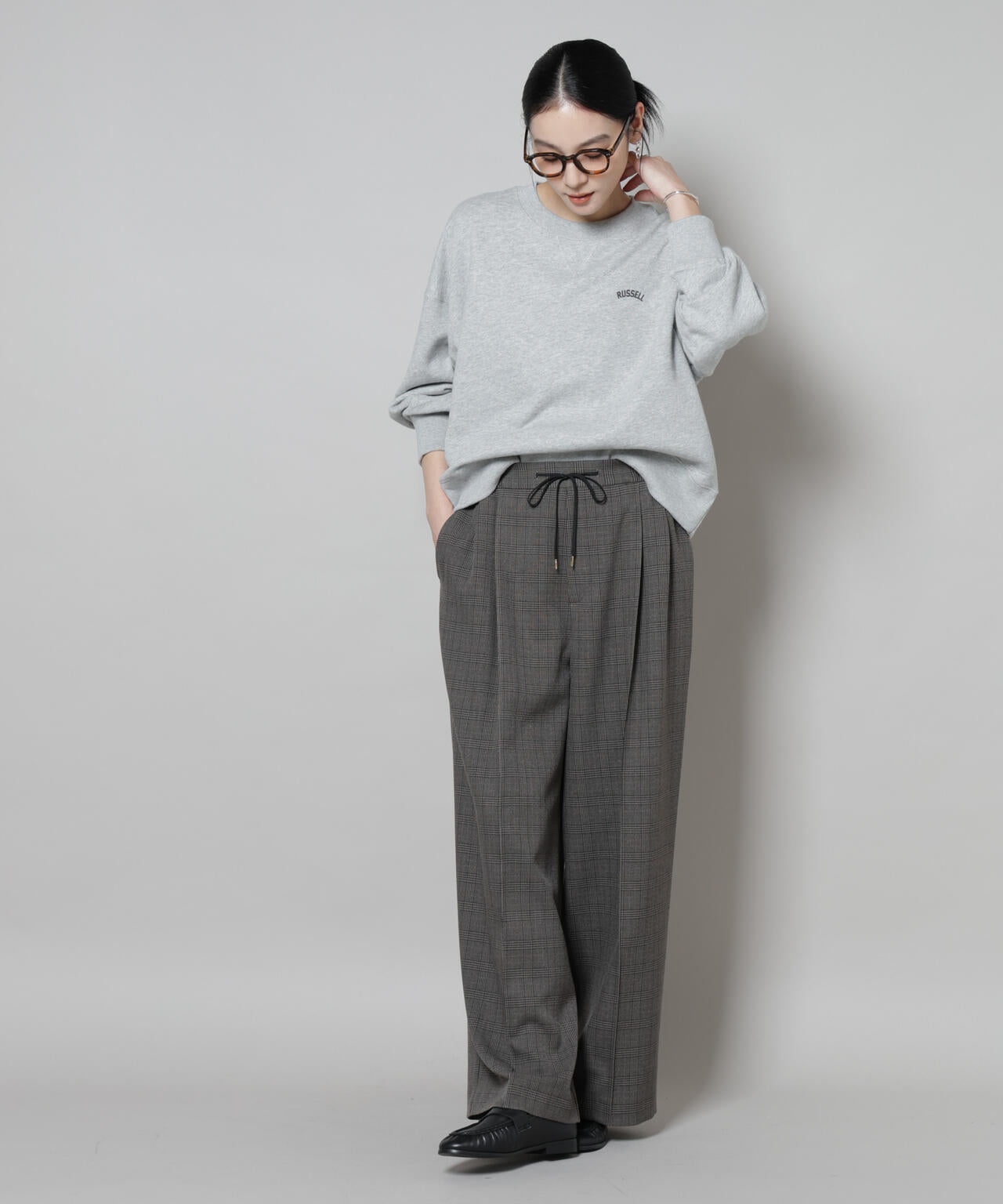 RUSSELL ATHLETIC/別注 Mini Logo Crewneck Sweat 6715223053