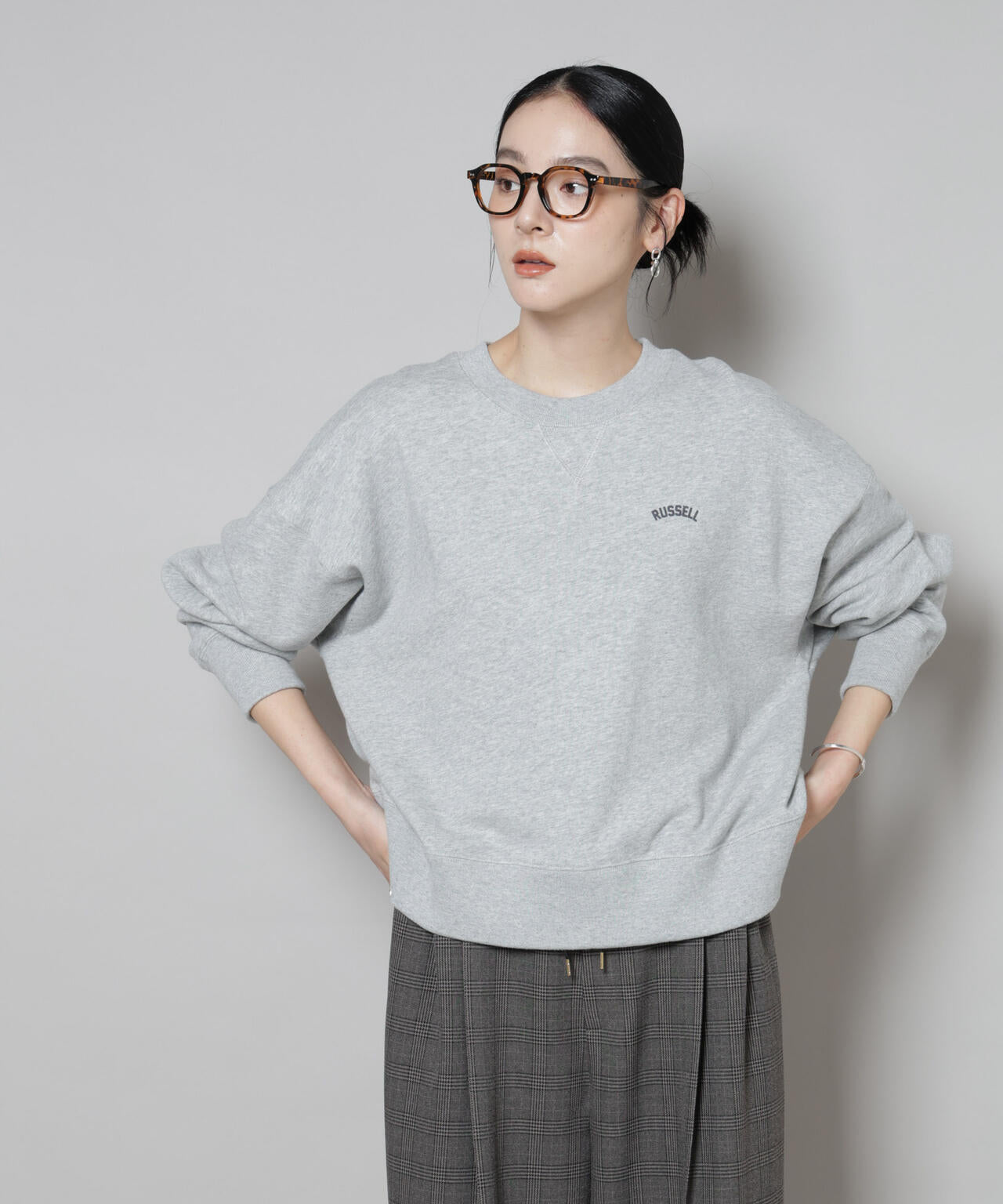 RUSSELL ATHLETIC/別注 Mini Logo Crewneck Sweat 6715223053