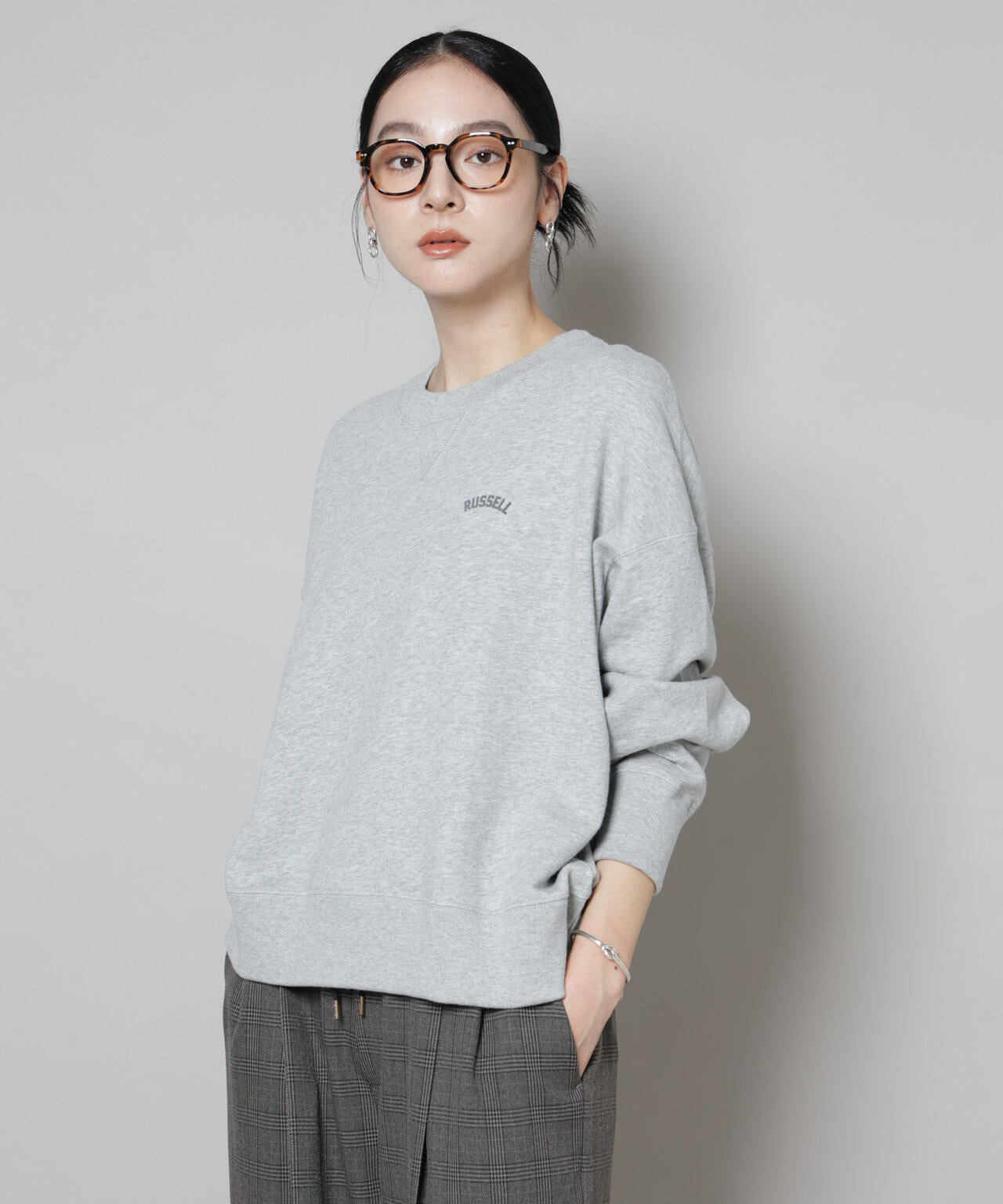 RUSSELL ATHLETIC/別注 Mini Logo Crewneck Sweat 6715223053