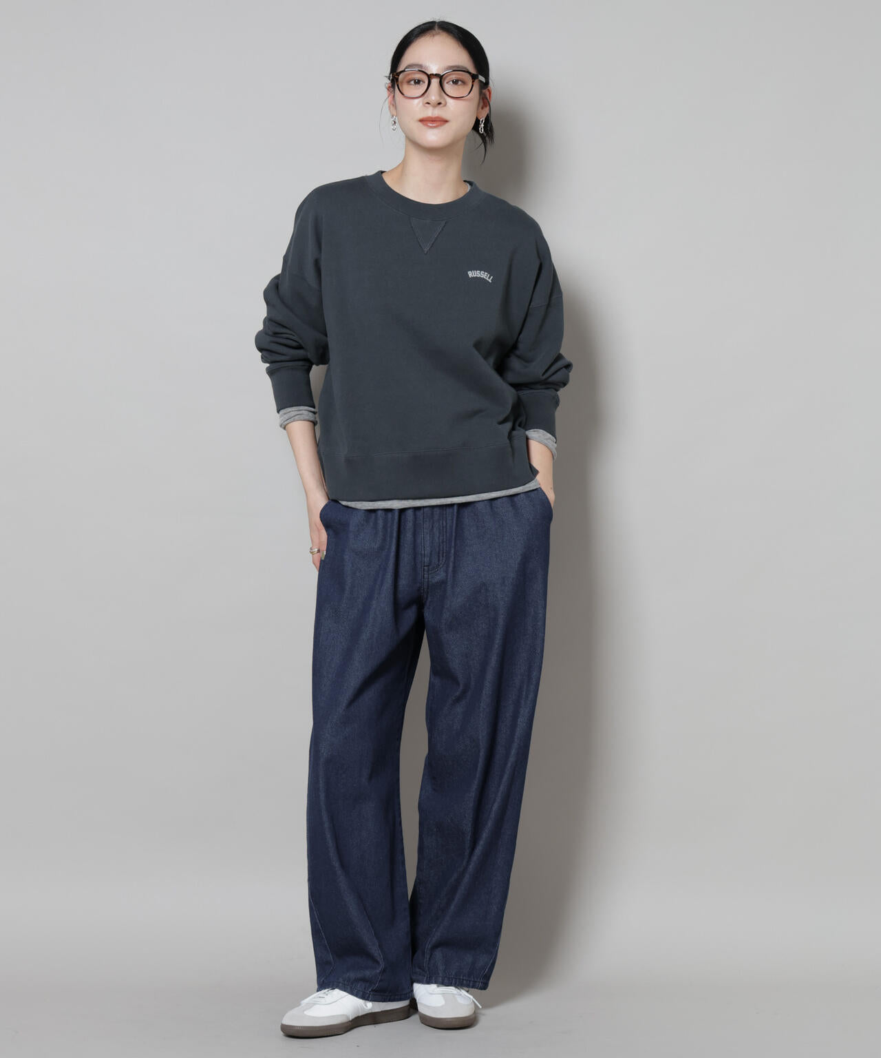 RUSSELL ATHLETIC/別注 Mini Logo Crewneck Sweat 6715223053