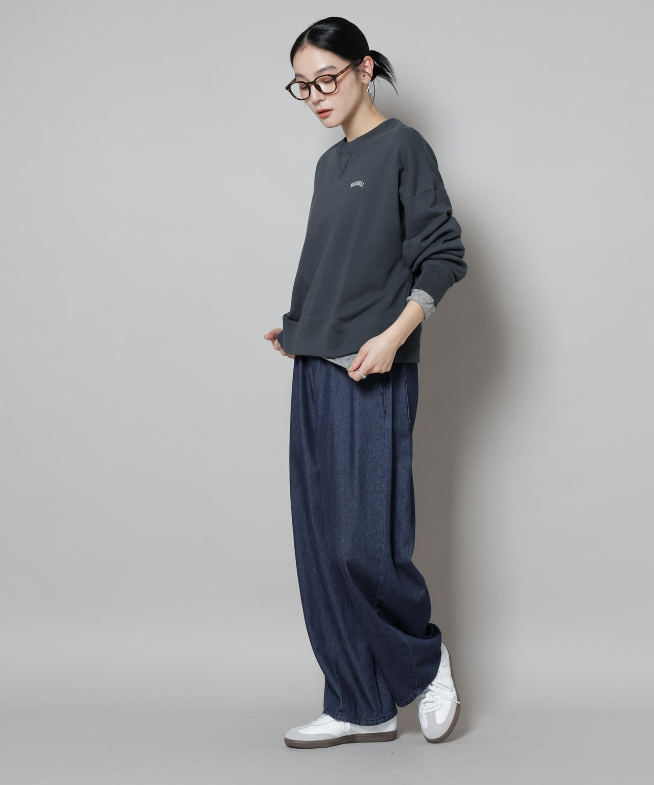 RUSSELL ATHLETIC/別注 Mini Logo Crewneck Sweat 6715223053