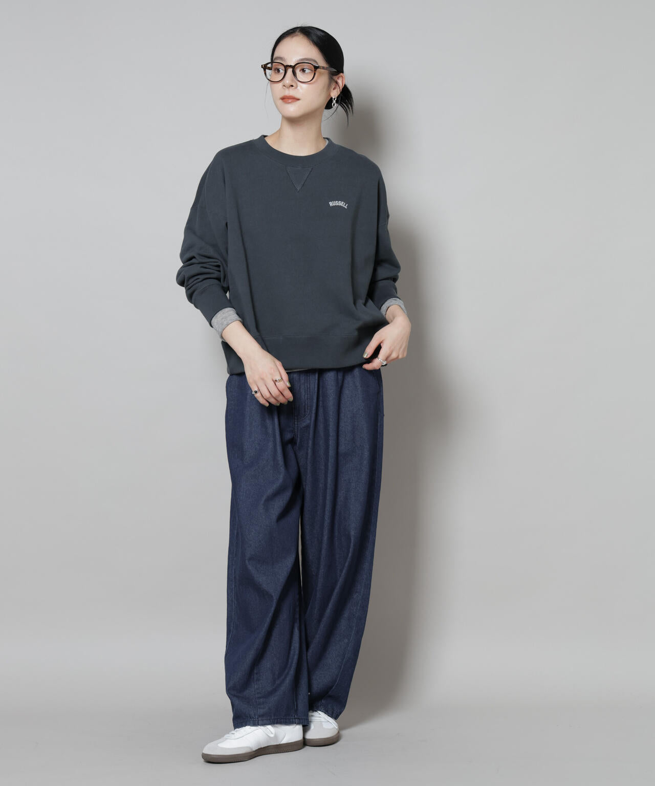 RUSSELL ATHLETIC/別注 Mini Logo Crewneck Sweat 6715223053