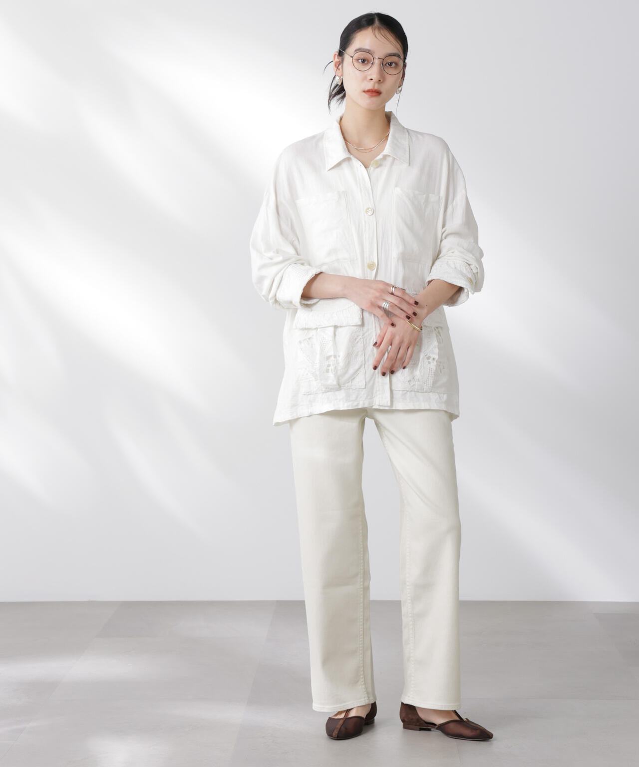 Healthy DENIM/別注 Pink Pepper Midrise ワイドデニム 6715227023