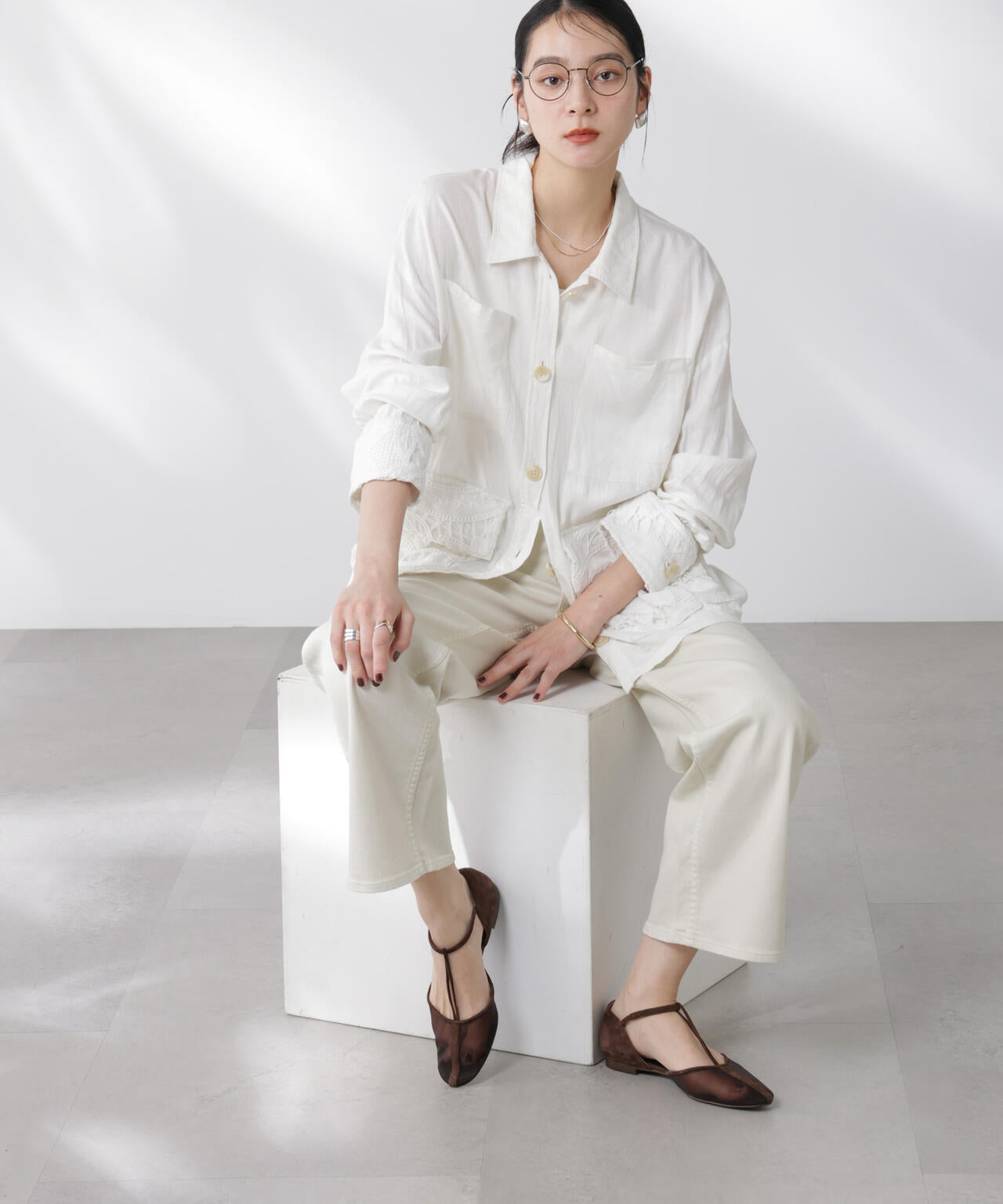 Healthy DENIM/別注 Pink Pepper Midrise ワイドデニム 6715227023