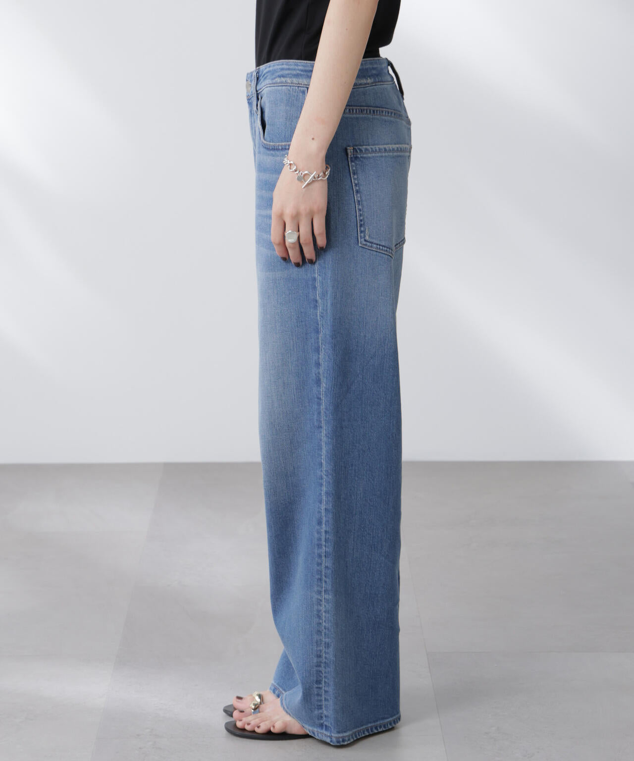 Healthy DENIM/別注 Pink Pepper Midrise ワイドデニム 6715227024