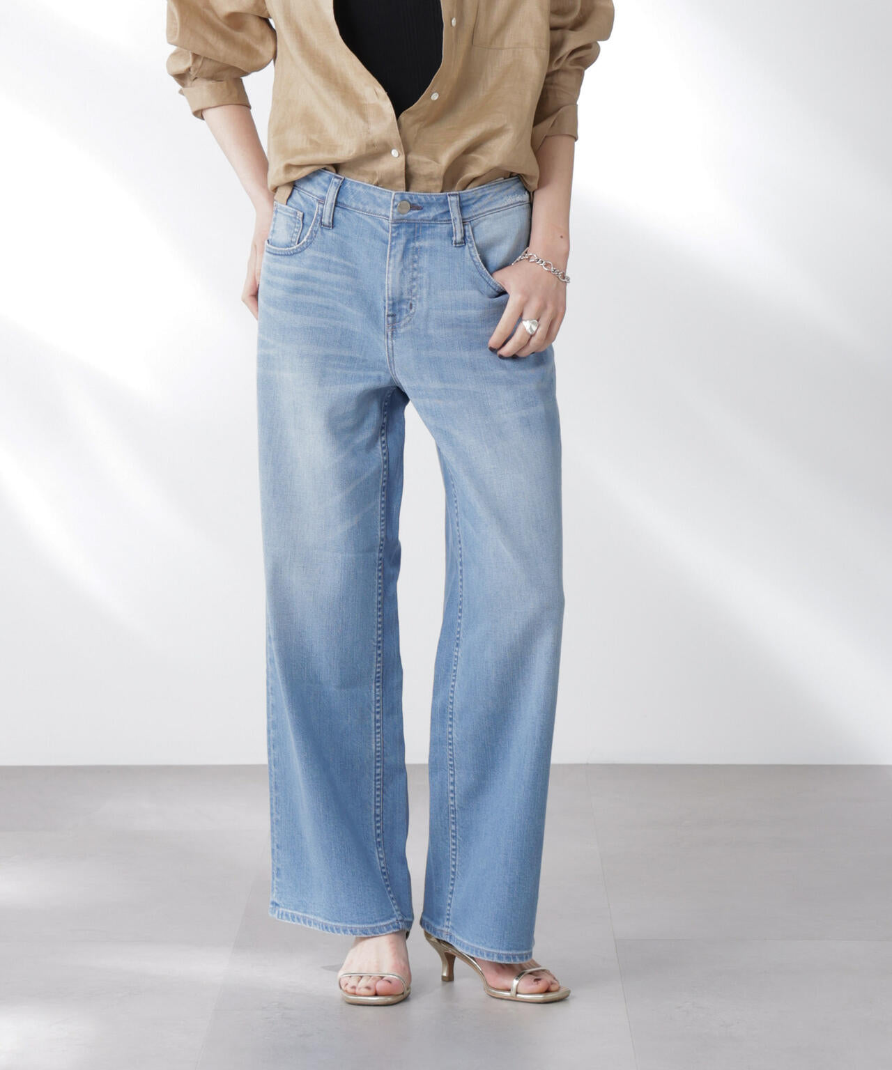 Healthy DENIM/別注 Pink Pepper Midrise ワイドデニム 6715227024