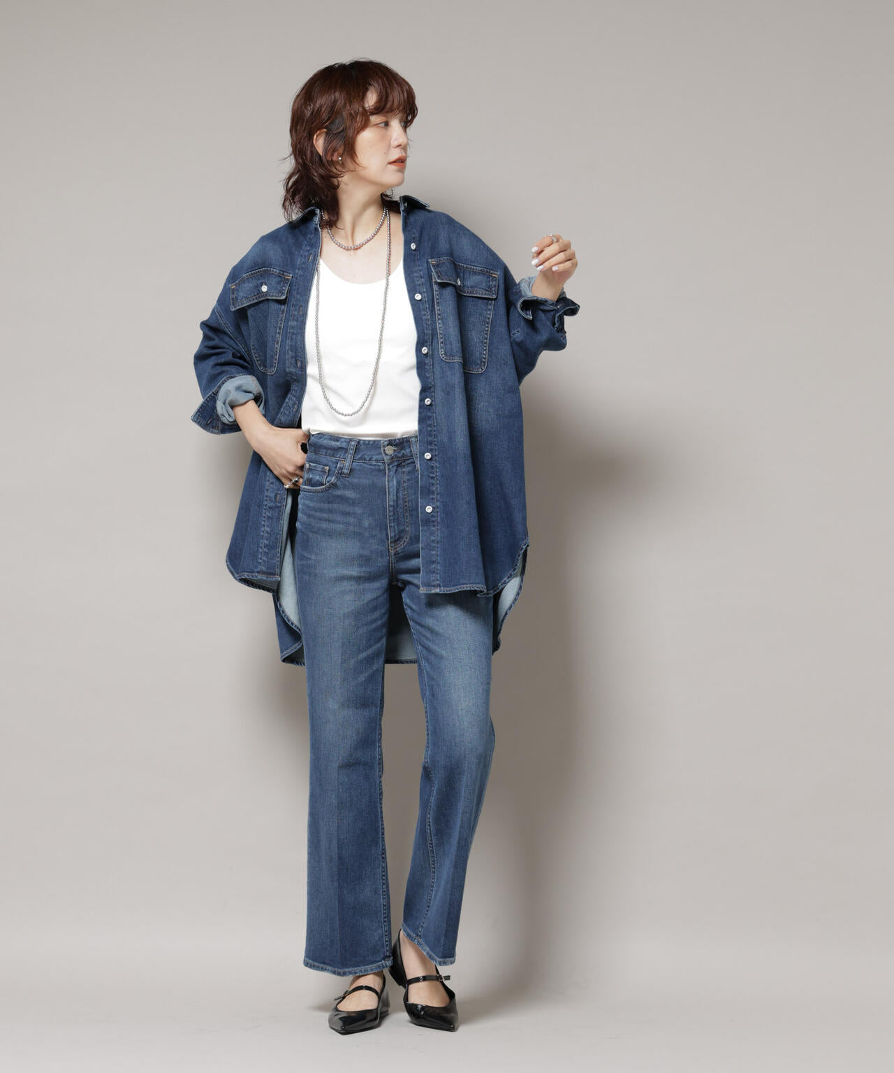 Healthy DENIM/Lotus フレアデニム 6715227025