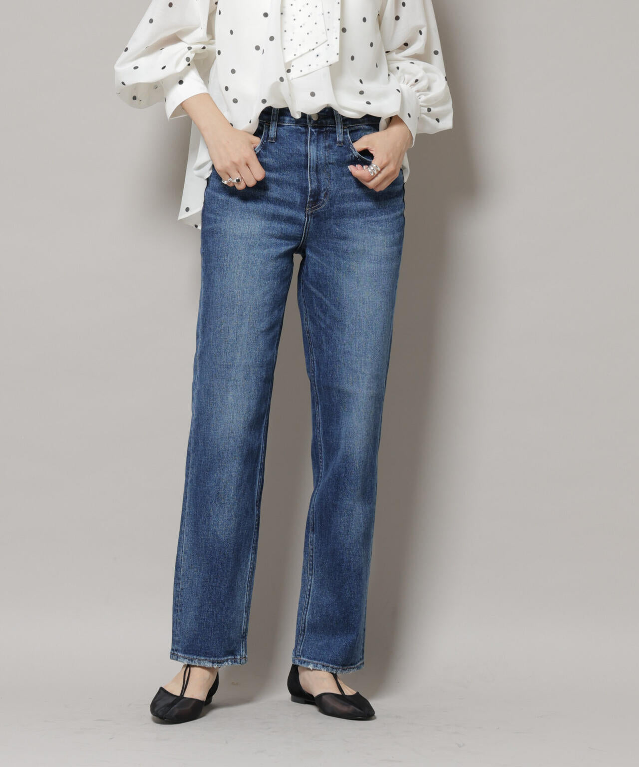 Healthy DENIM/Tallow ストレートデニム