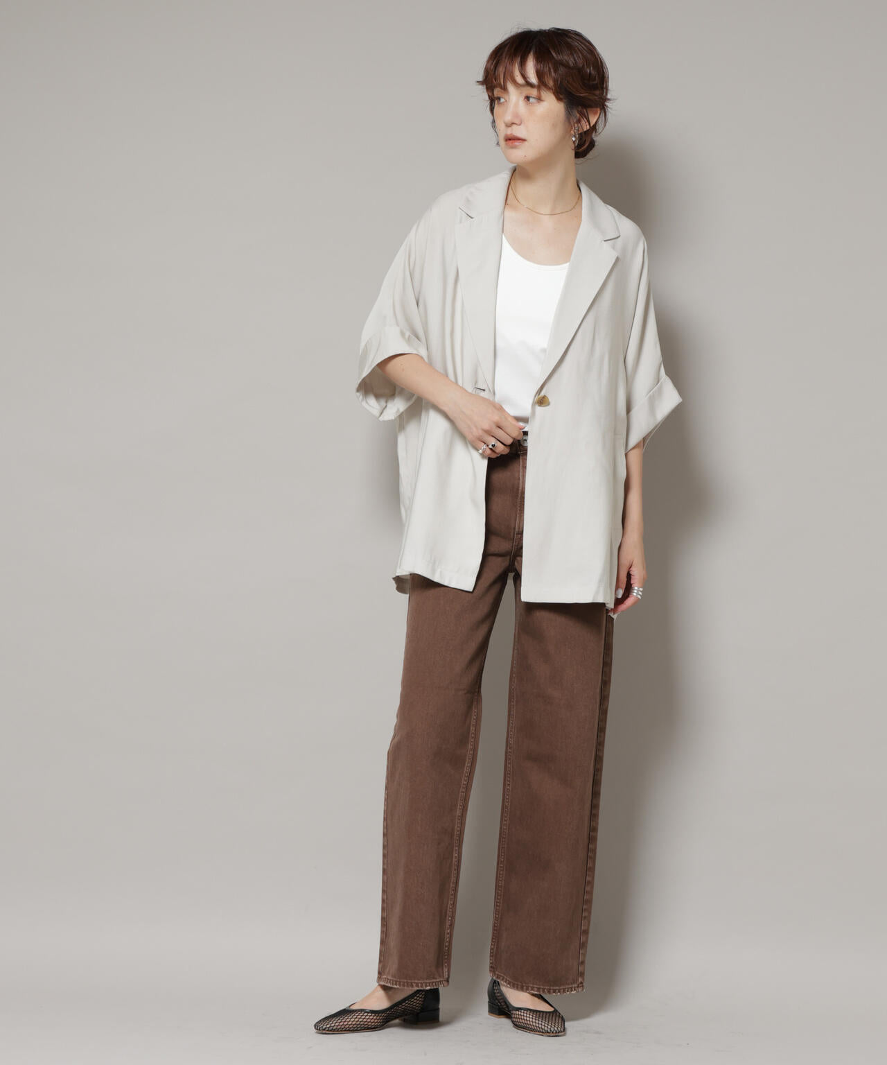 upper hights/THE NIECE MID-RISE ブラウン 6715227029