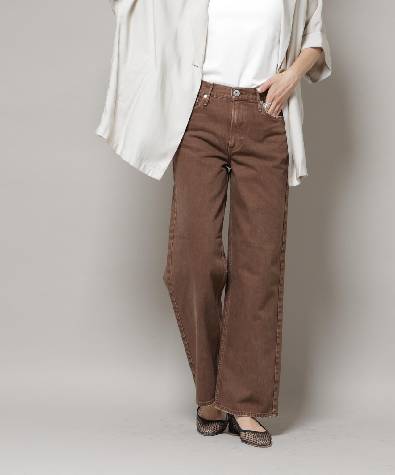 upper hights/THE NIECE MID-RISE ブラウン 6715227029