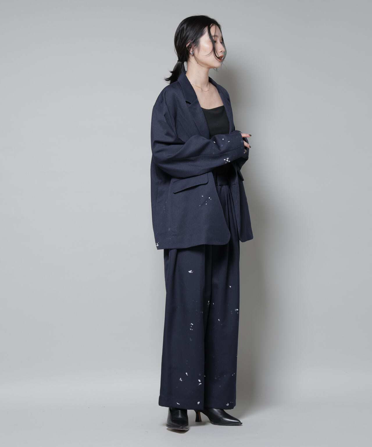 RhodolirioN/Tack Pants -Twill Paint(セットアップ可) 6715227044