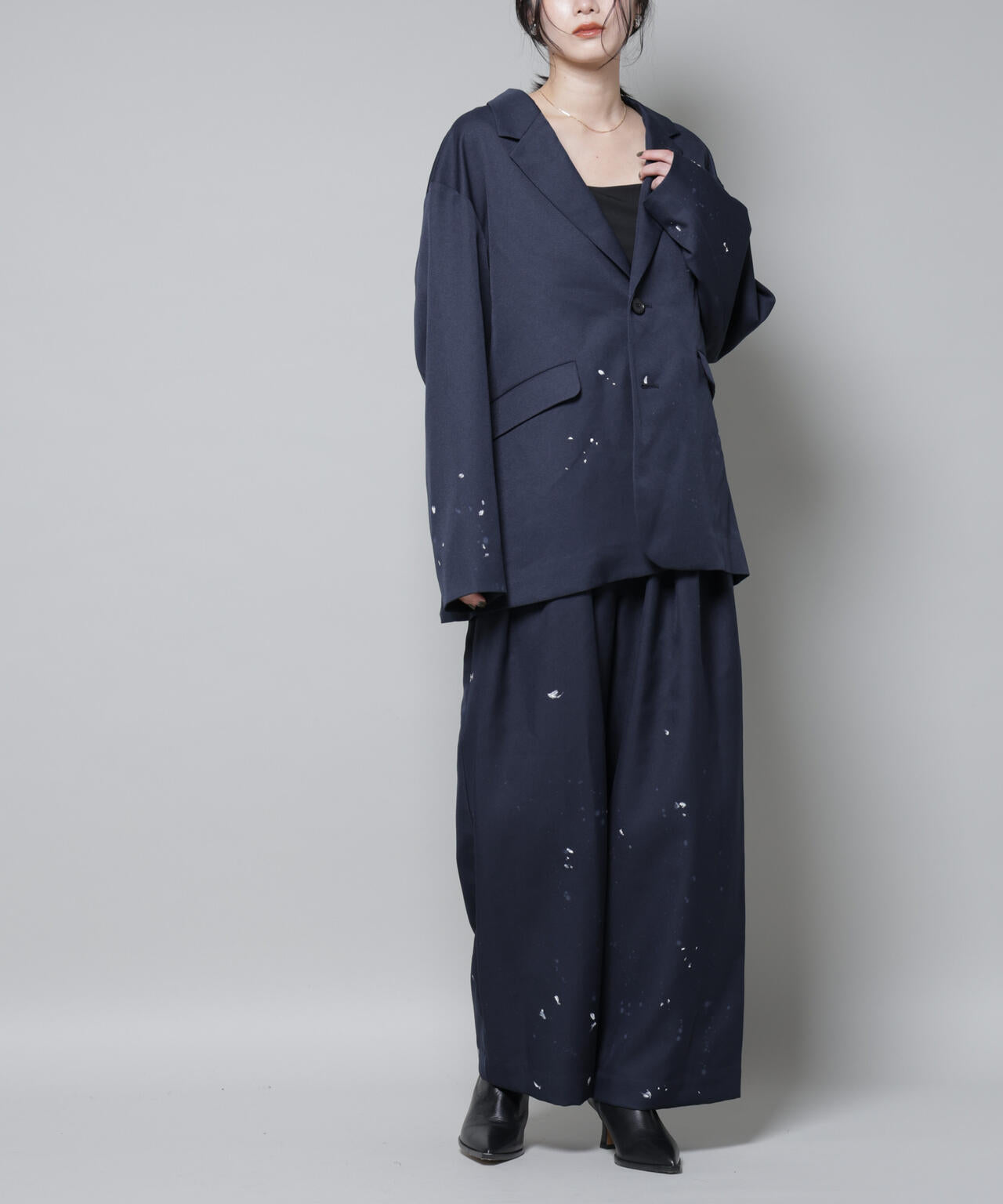 RhodolirioN/Tack Pants -Twill Paint(セットアップ可) 6715227044