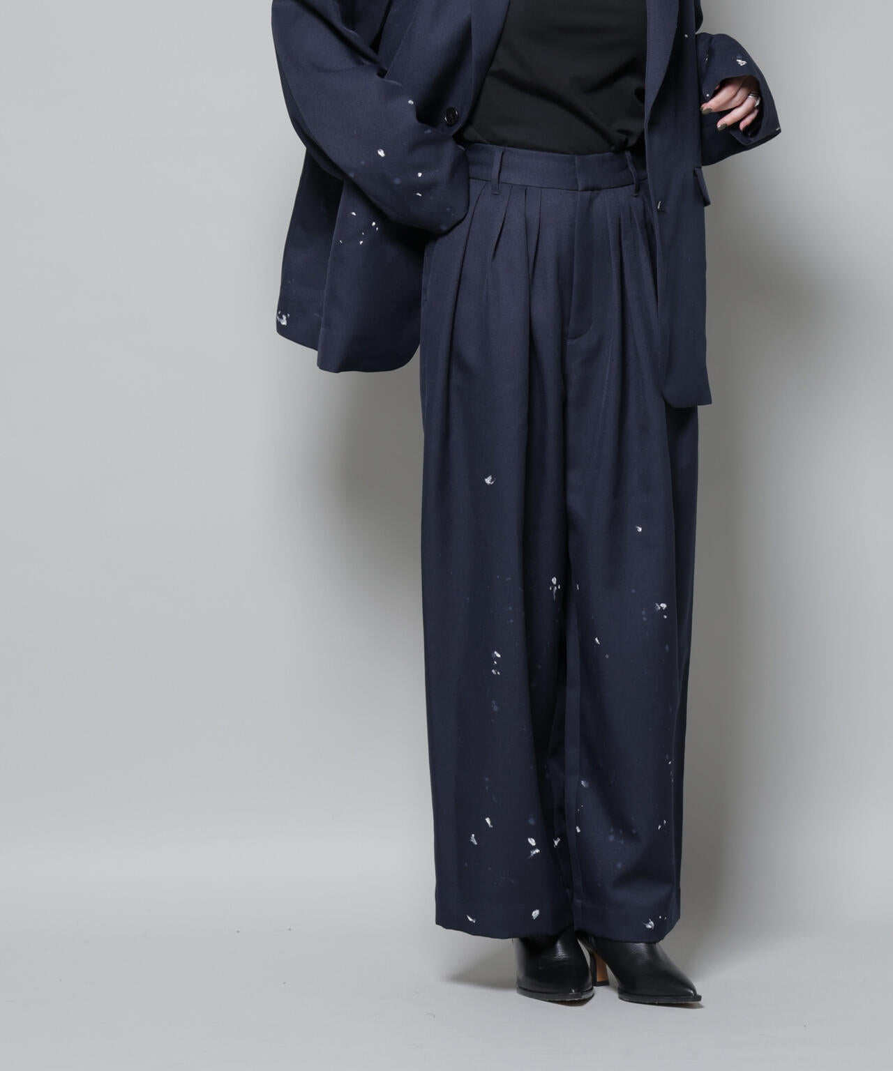 RhodolirioN/Tack Pants -Twill Paint(セットアップ可) 6715227044