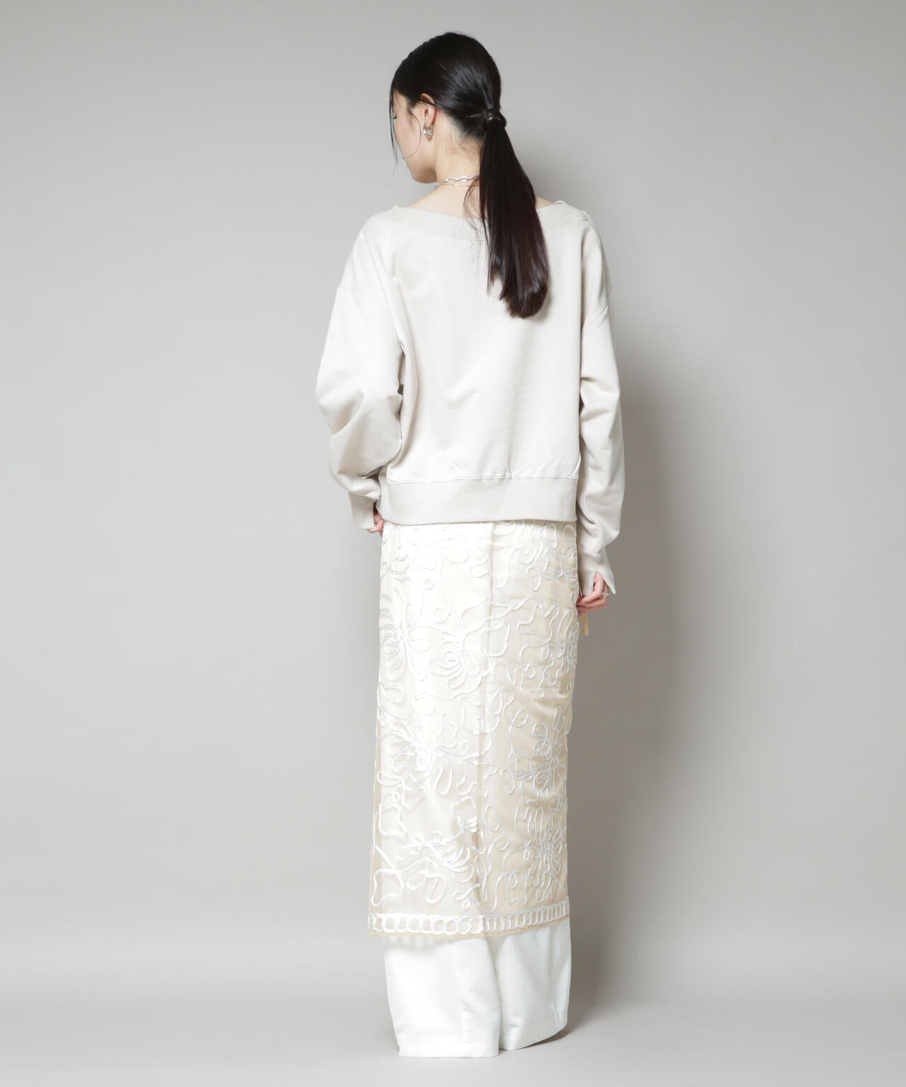 Sara mallika/TULLETAPEEMBROIDERY WRAP SKIRT 6715230011