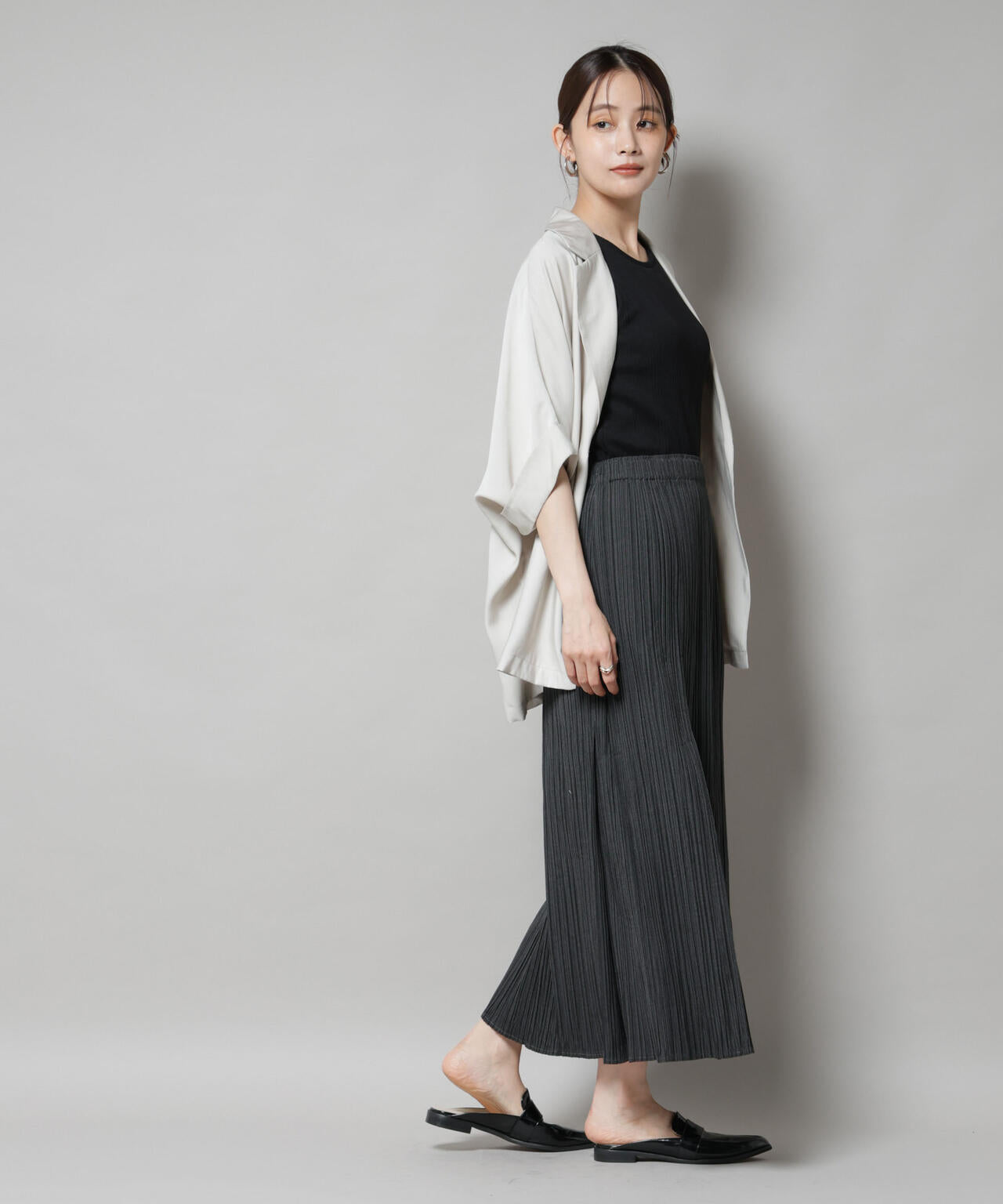Gongdid Design/Pleated maxi skirt(セットアップ可) 6715230013